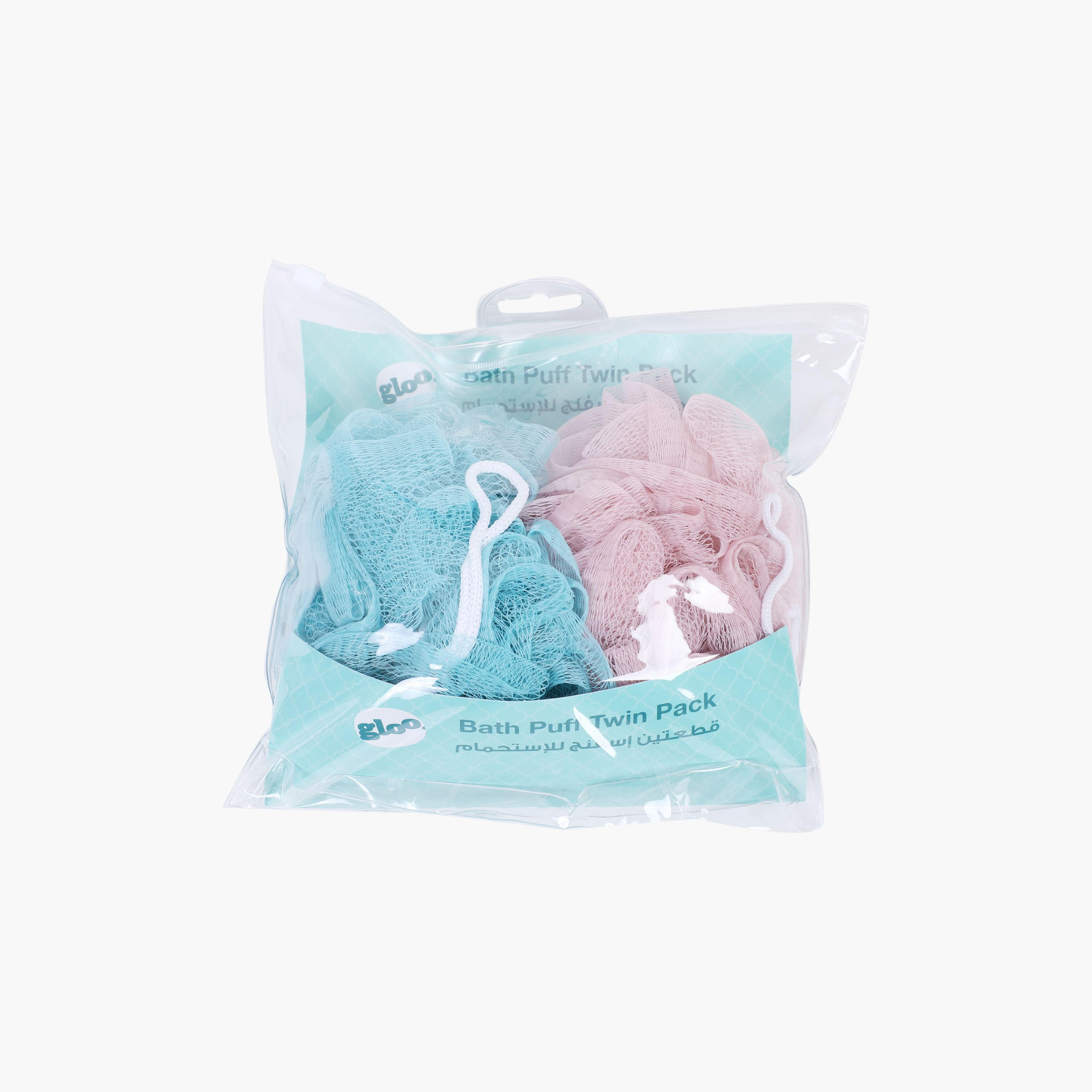 لوفة استحمام بارزة الملمس من جلوو - مجموعة من قطعتين-beautyandpersonalcare-bathandbody-toolsandaccessories-bathaccessories-image-4