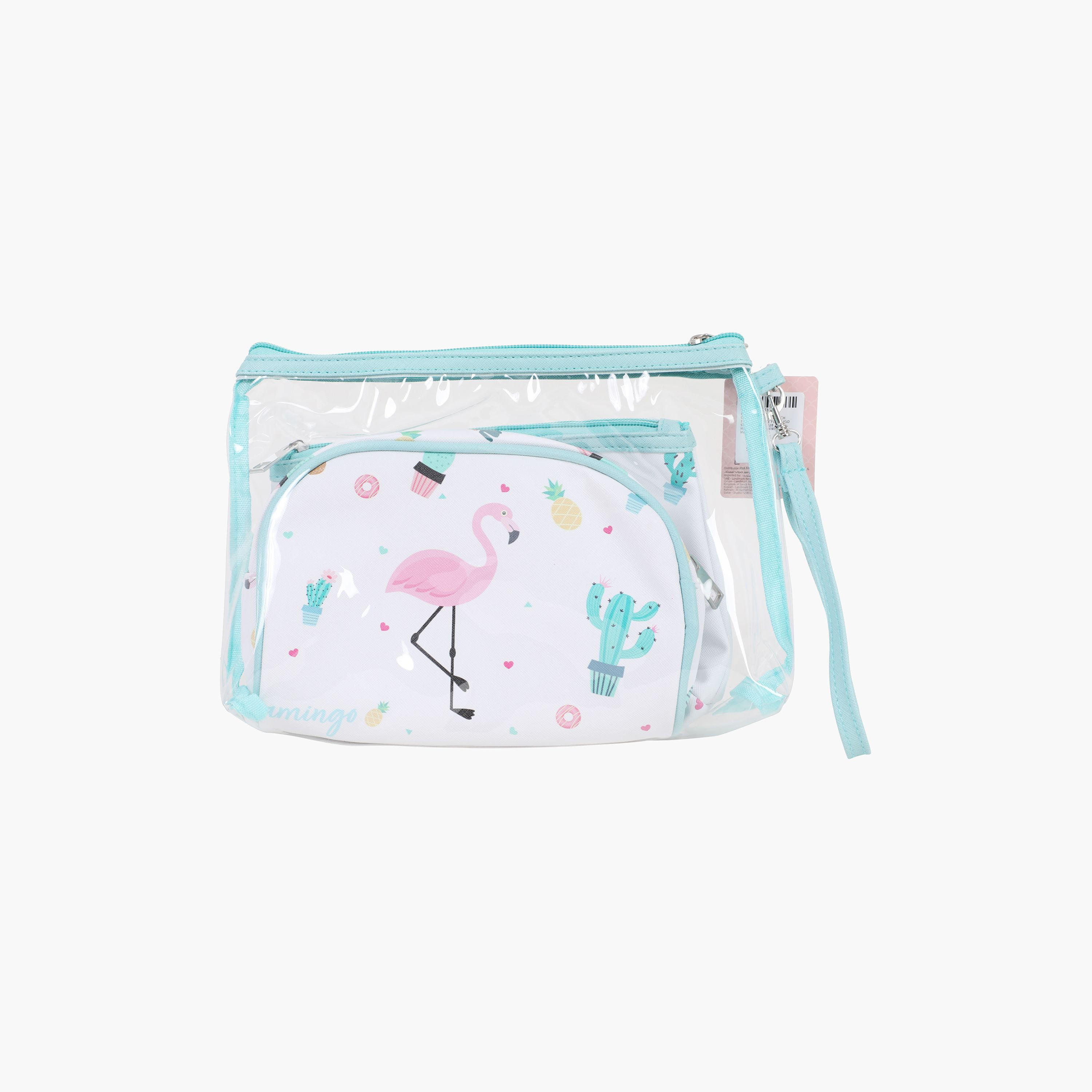 GLOO 3-Piece Flamingo Print Cosmetics Pouch Set-beautyandpersonalcare-makeup-brushesandaccessories-makeuppouches-image-1