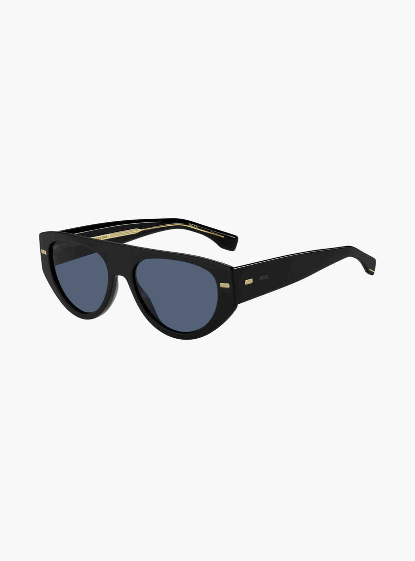 Hugo Boss Men UV Protected Grey Lens 56 mm Oval Sunglasses - BOSS 1443/S-men-sunglasses-image-1