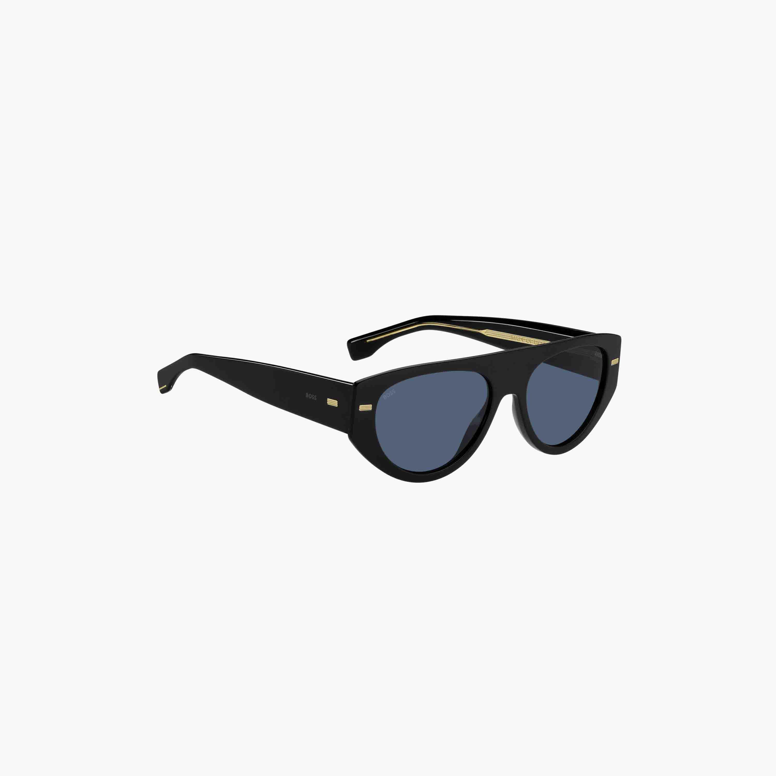 Hugo Boss Men UV Protected Grey Lens 56 mm Oval Sunglasses - BOSS 1443/S-men-sunglasses-image-2