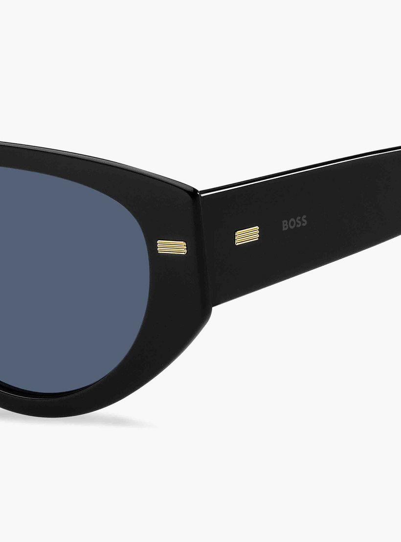 Hugo Boss Men UV Protected Grey Lens 56 mm Oval Sunglasses - BOSS 1443/S-men-sunglasses-image-4