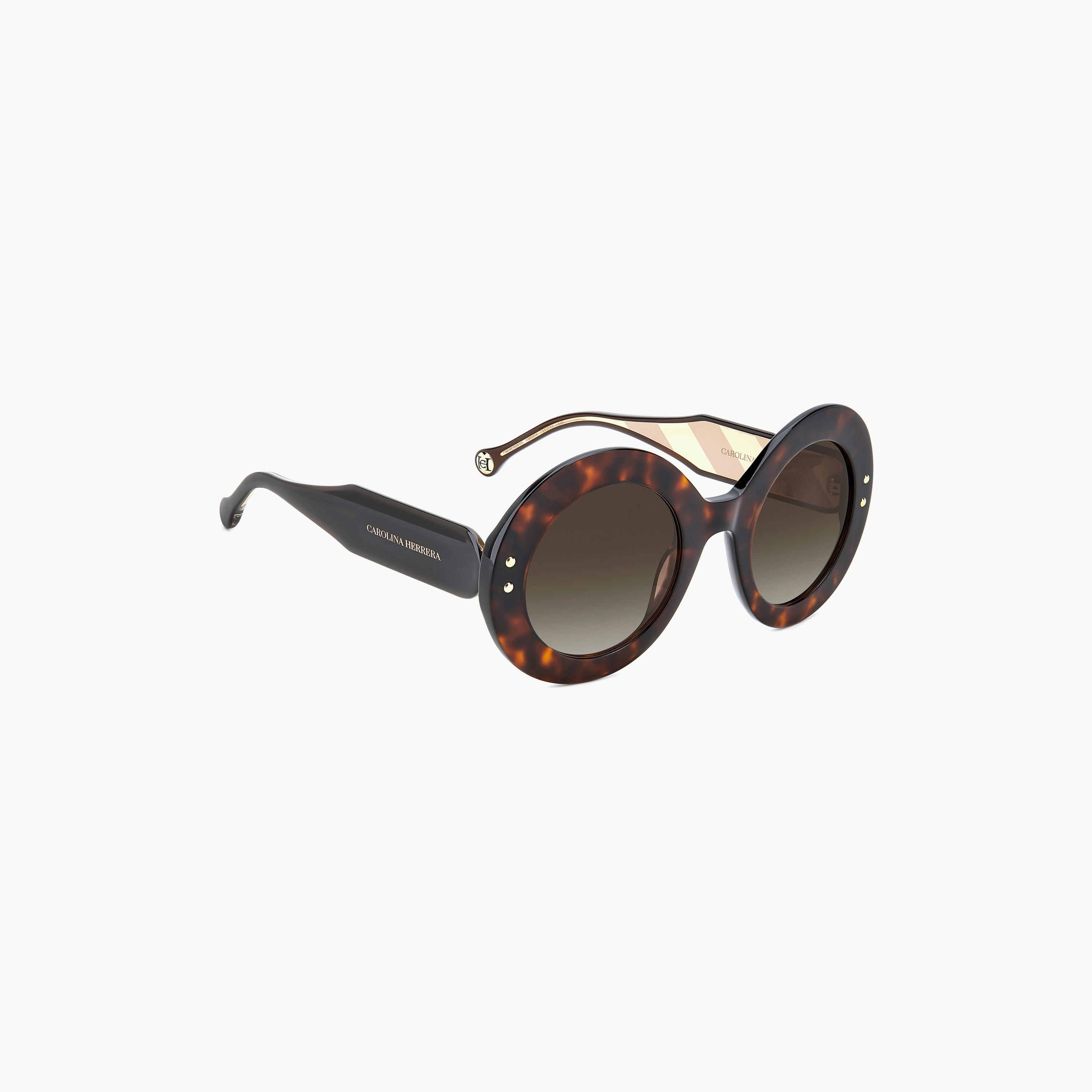 Carolina Herrera Women UV Protected Brown Gradient Lens 52 mm Round Sunglasses - HER 0081/S-women-sunglasses-image-2
