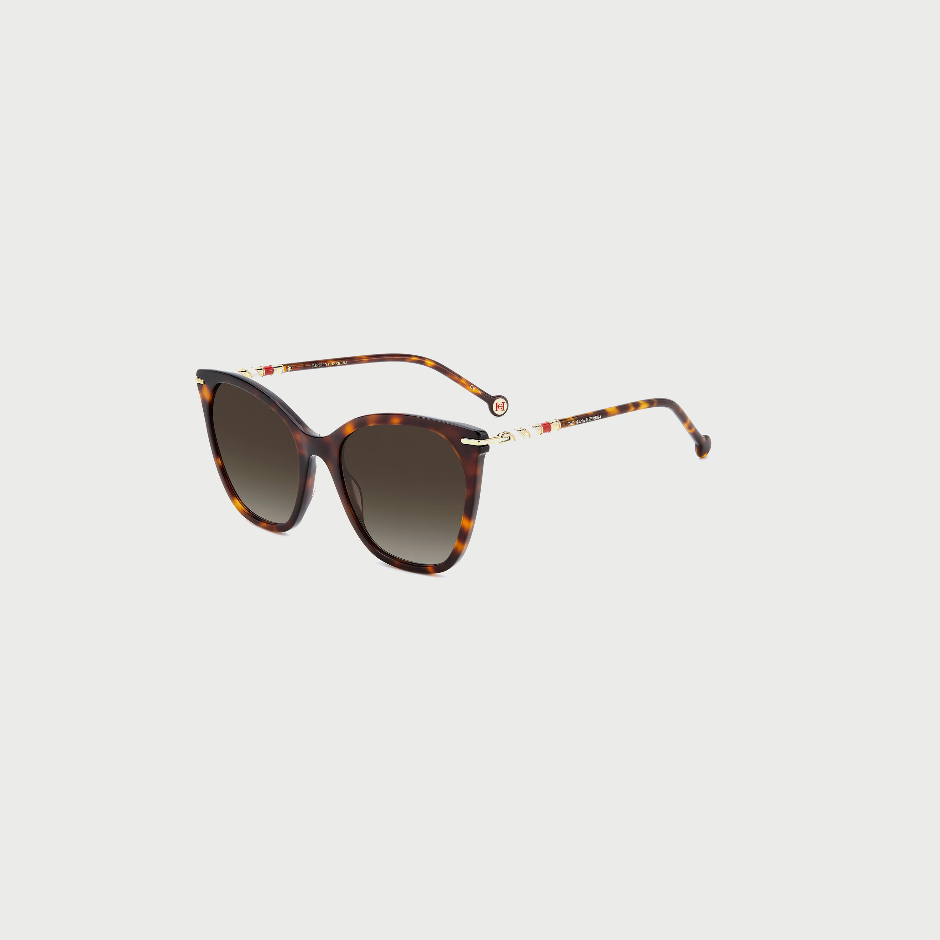 Carolina Herrera Women's UV Protected Brown Shaded Lens 56 mm Cat Eye Sunglasses | 205508-women-sunglasses-image-1