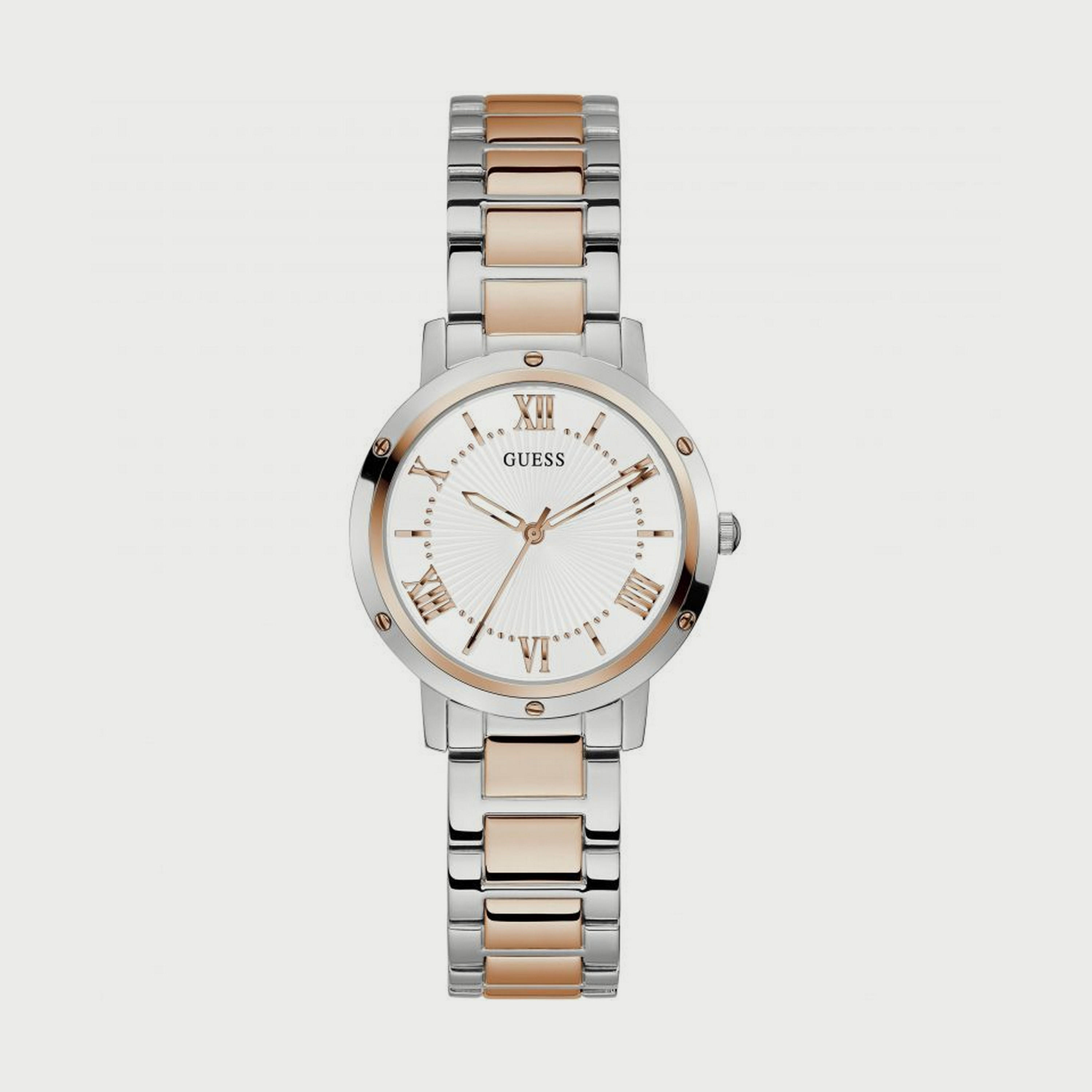 Guess Silver & Rose Gold Analog Stainless Steel Strap Watch - GW0404L3-women-watchesandjewellery-watches-image-1