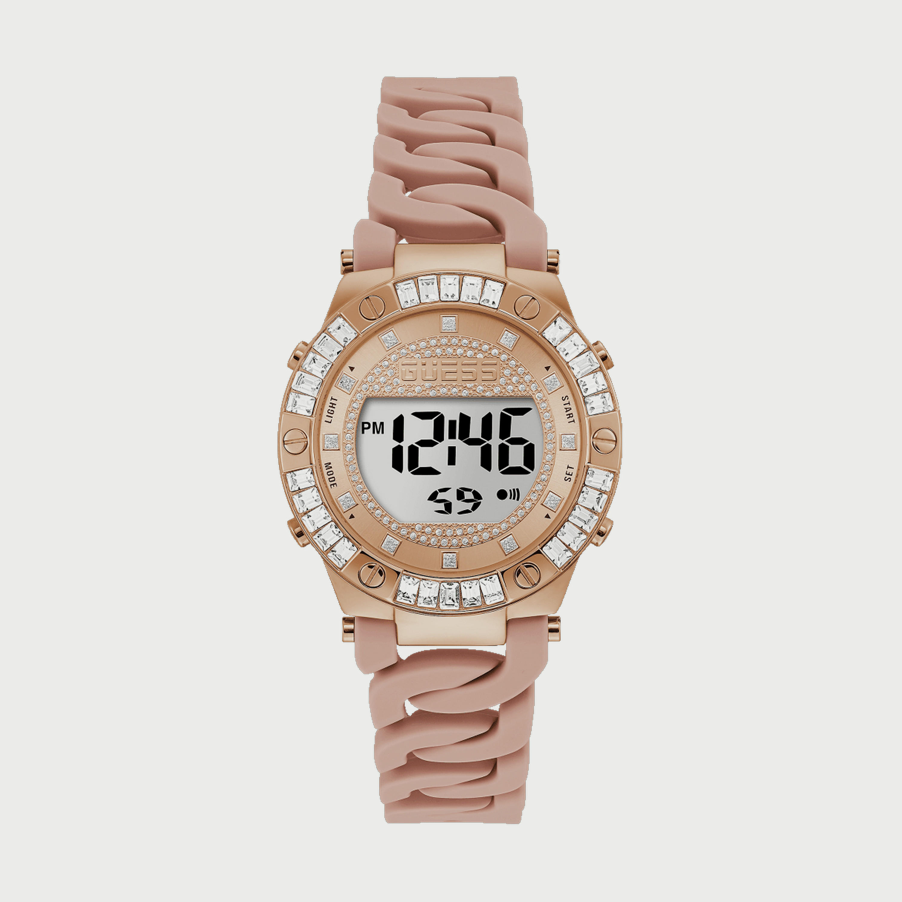 Guess Women's Pink Digital Silicone Strap Watch GW0338L2-women-watchesandjewellery-watches-image-1