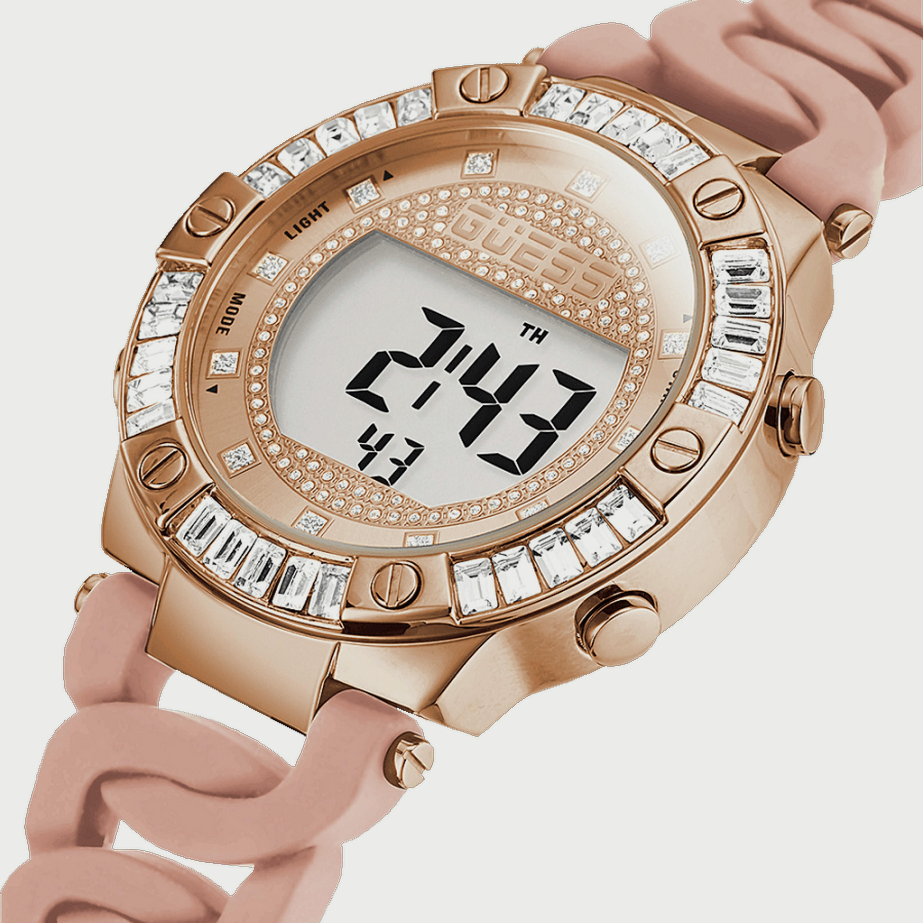 GW0338L2 ساعة جيس الرقمية بسوار سيليكون وردي للنساء -women-watchesandjewellery-watches-image-2