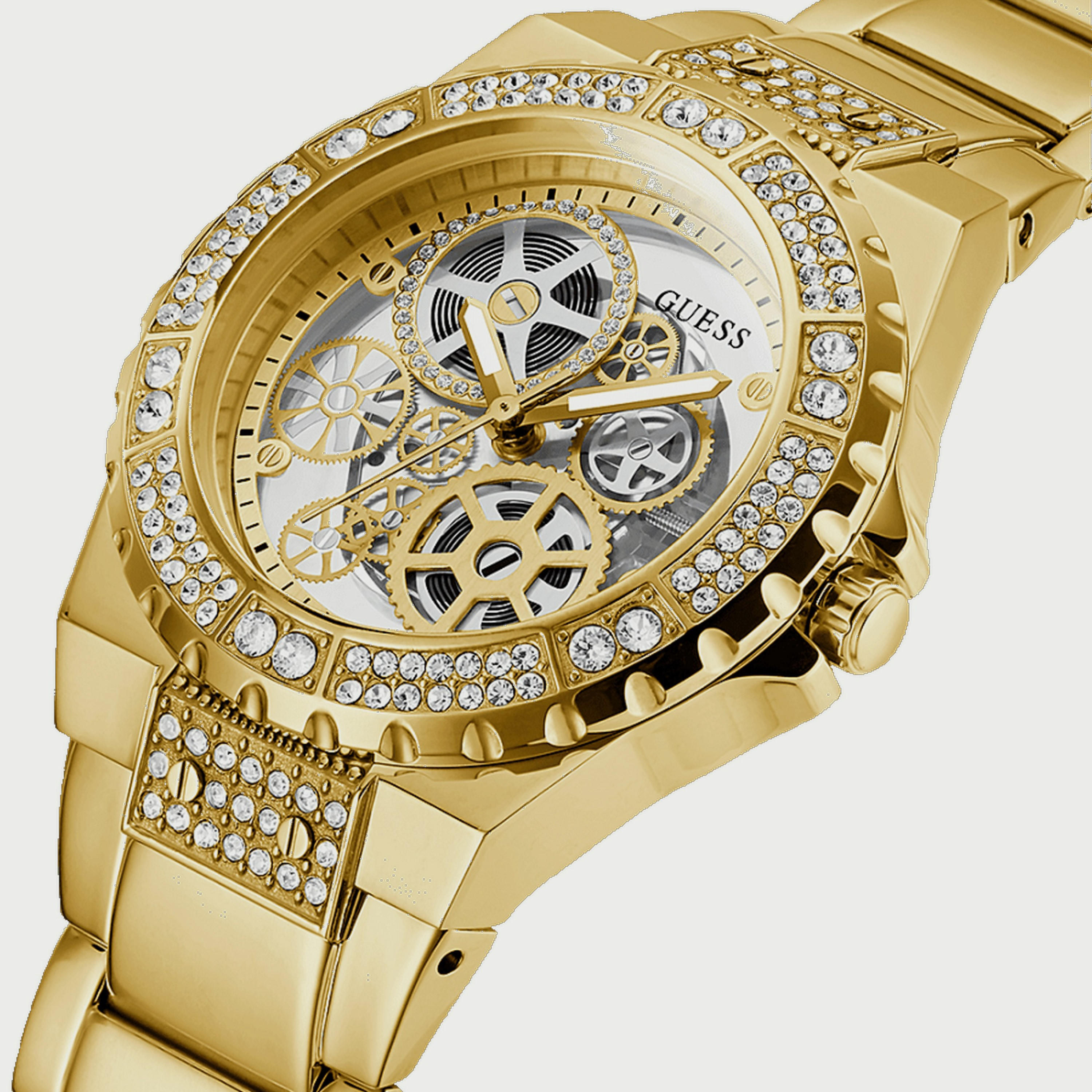 Guess Women's Gold Automatic Stainless Steel Strap Watch GW0302L2 | 39 MM-women-watchesandjewellery-watches-image-2