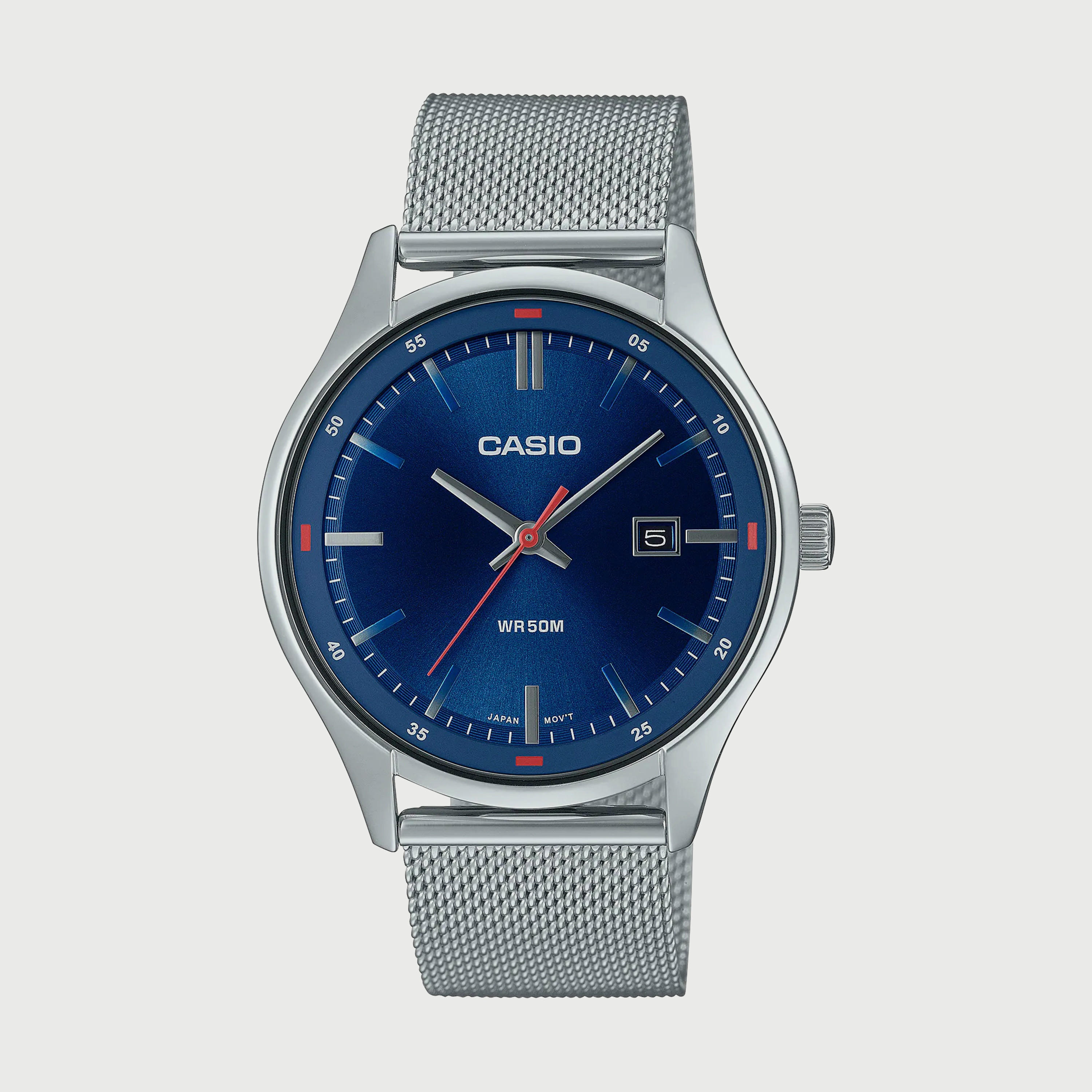 Casio Men's Silver Analog Stainless Steel Strap Watch MTP-E710M-2AVDF-men-watchesandjewellery-watches-image-1
