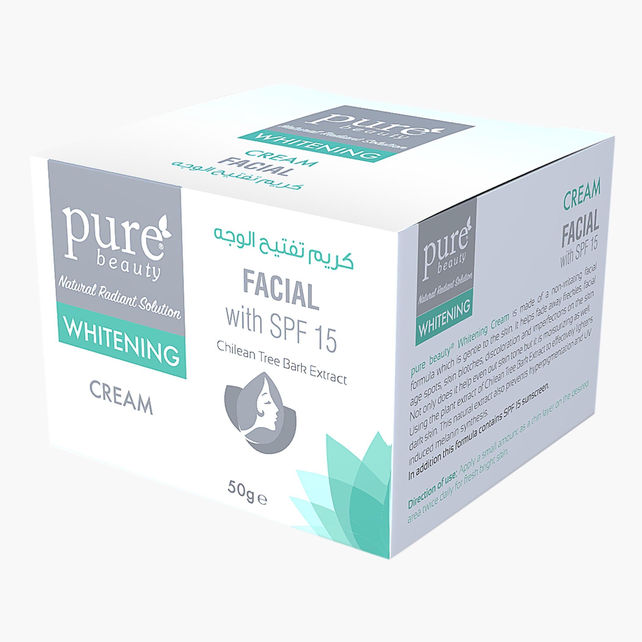 PURE BEAUTY Whitening SPF 15 Facial Cream - 50 gms-beautyandpersonalcare-makeup-face-bbandcccreams-image-1
