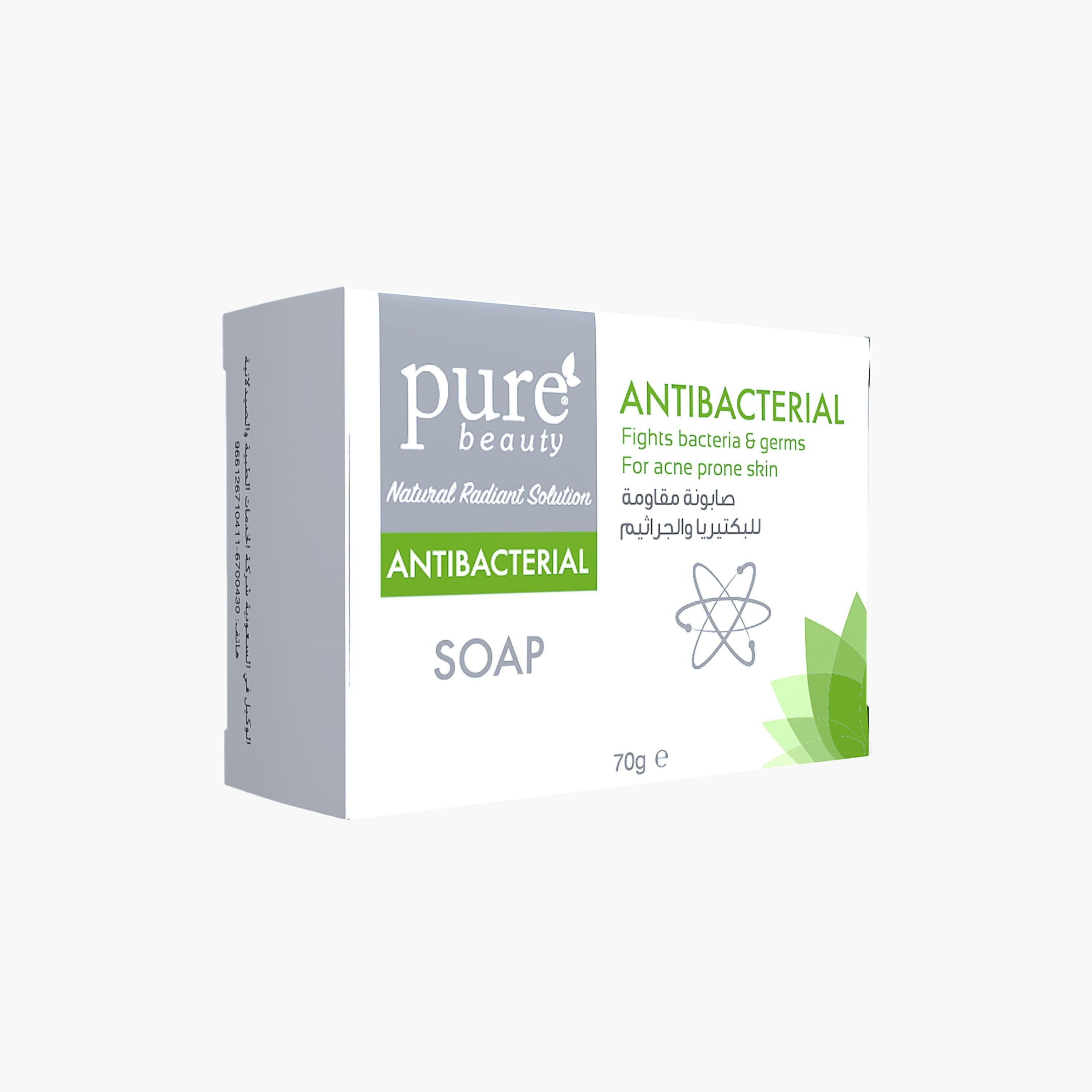 PURE BEAUTY Antibacterial Soap - 70 gms-beautyandpersonalcare-bathandbody-bathandshower-soaps-image-1
