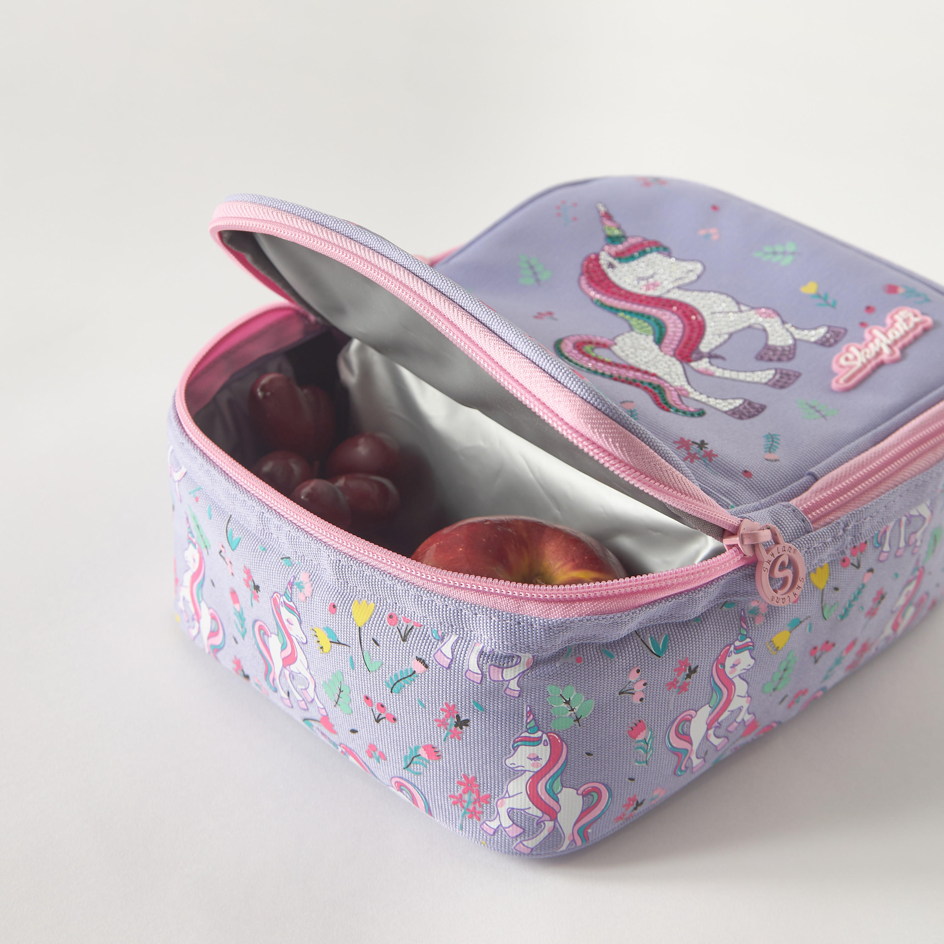 Skylar Unicorn Print Insulated Lunch Bag with Zip Closure and Handle - 1-Year Warranty-school-lunchessentials-lunchbags-image-6