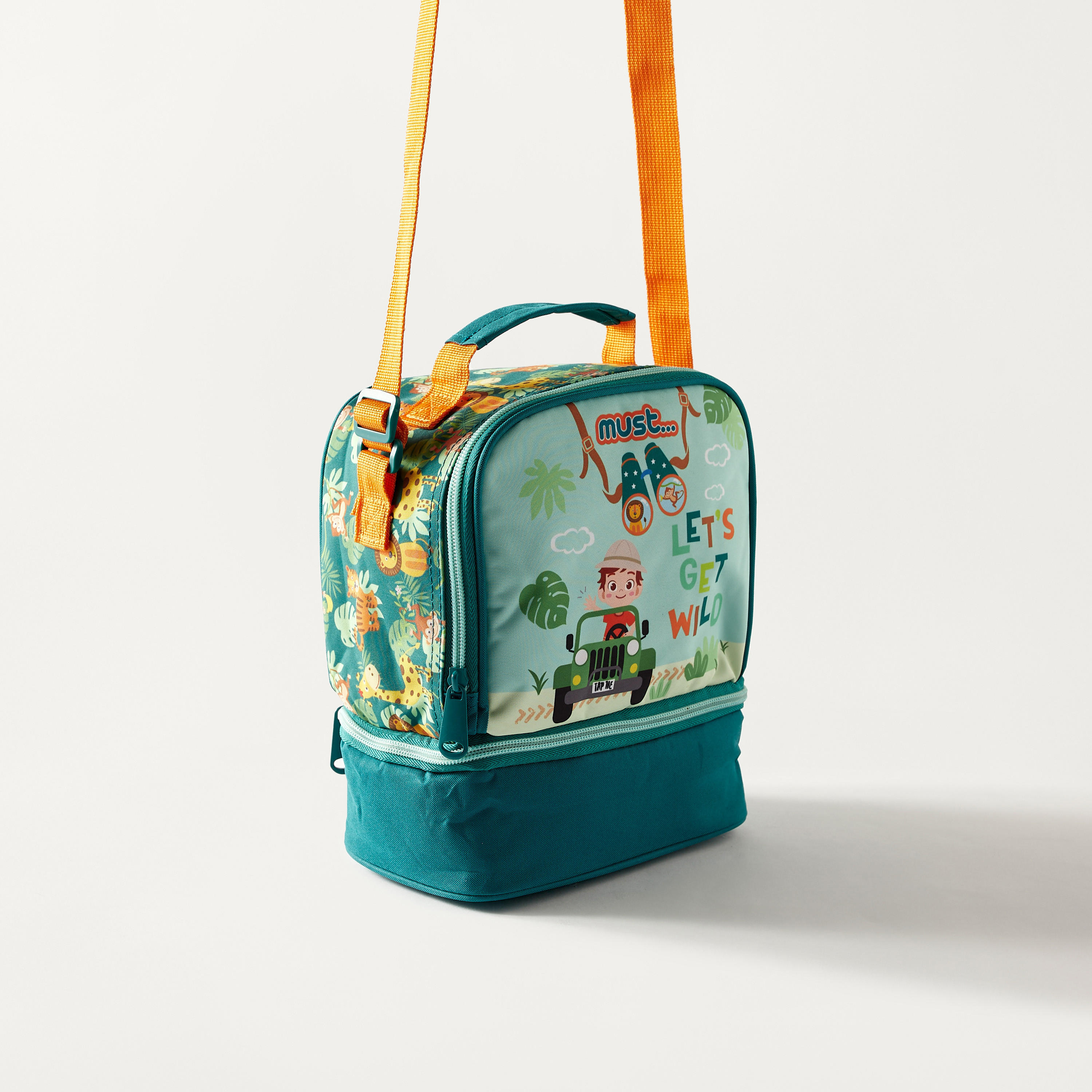 Must Safari Print Insulated Lunch Bag with Adjustable Strap and Zip Closure - 2-Year Warranty-school-lunchessentials-lunchbags-image-2