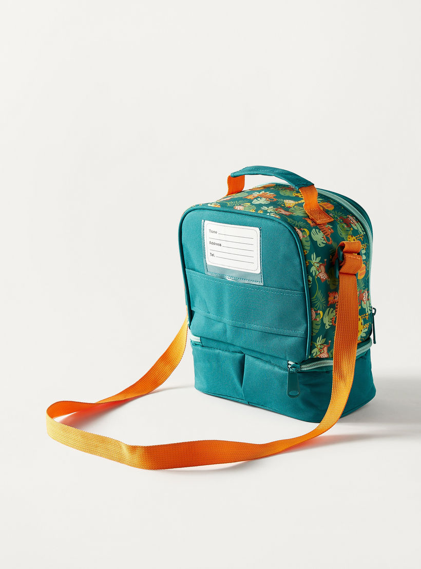 Must Safari Print Insulated Lunch Bag with Adjustable Strap and Zip Closure - 2-Year Warranty-school-lunchessentials-lunchbags-image-3