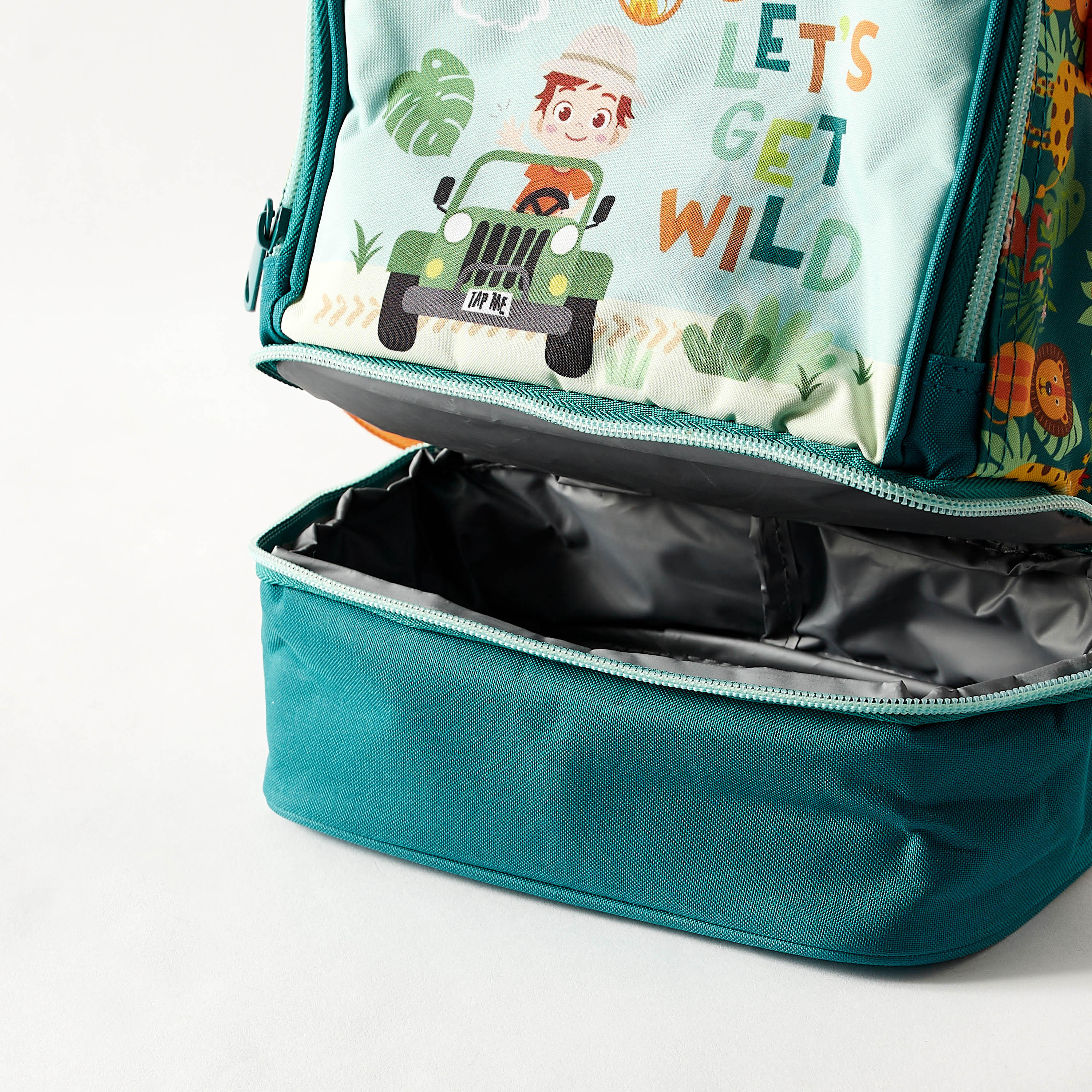 Must Safari Print Insulated Lunch Bag with Adjustable Strap and Zip Closure - 2-Year Warranty-school-lunchessentials-lunchbags-image-6