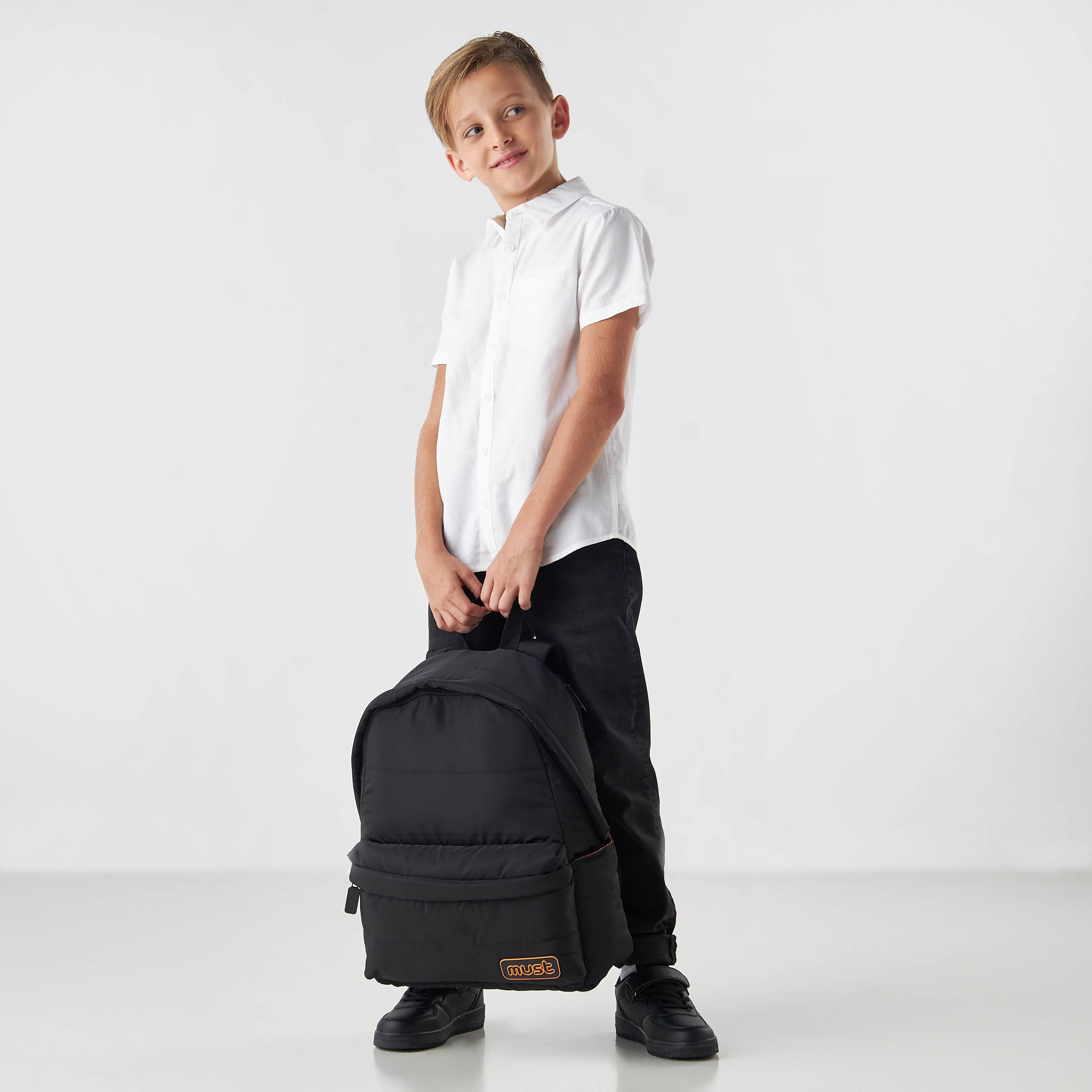 Must Logo Detail Backpack - 32x17x42 cms 2-Year Warranty-school-bagsandbackpacks-backpacks-image-1