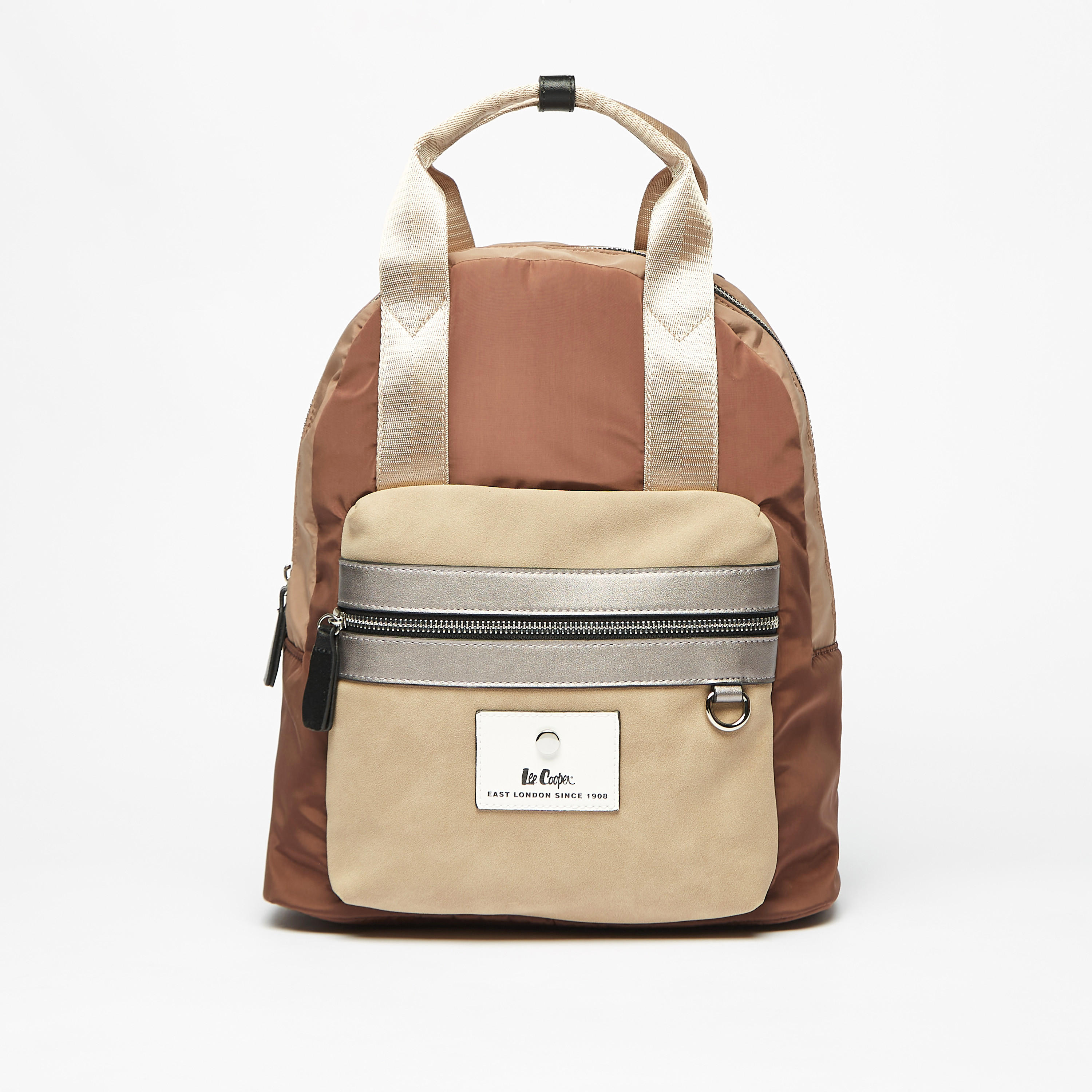 شنطة ظهر بقوالب ملونة وحمالات كتف قابلة للتّعديل ومقابض مزدوجة من لي كوبر-women-bagsandwallets-backpacks-image-1