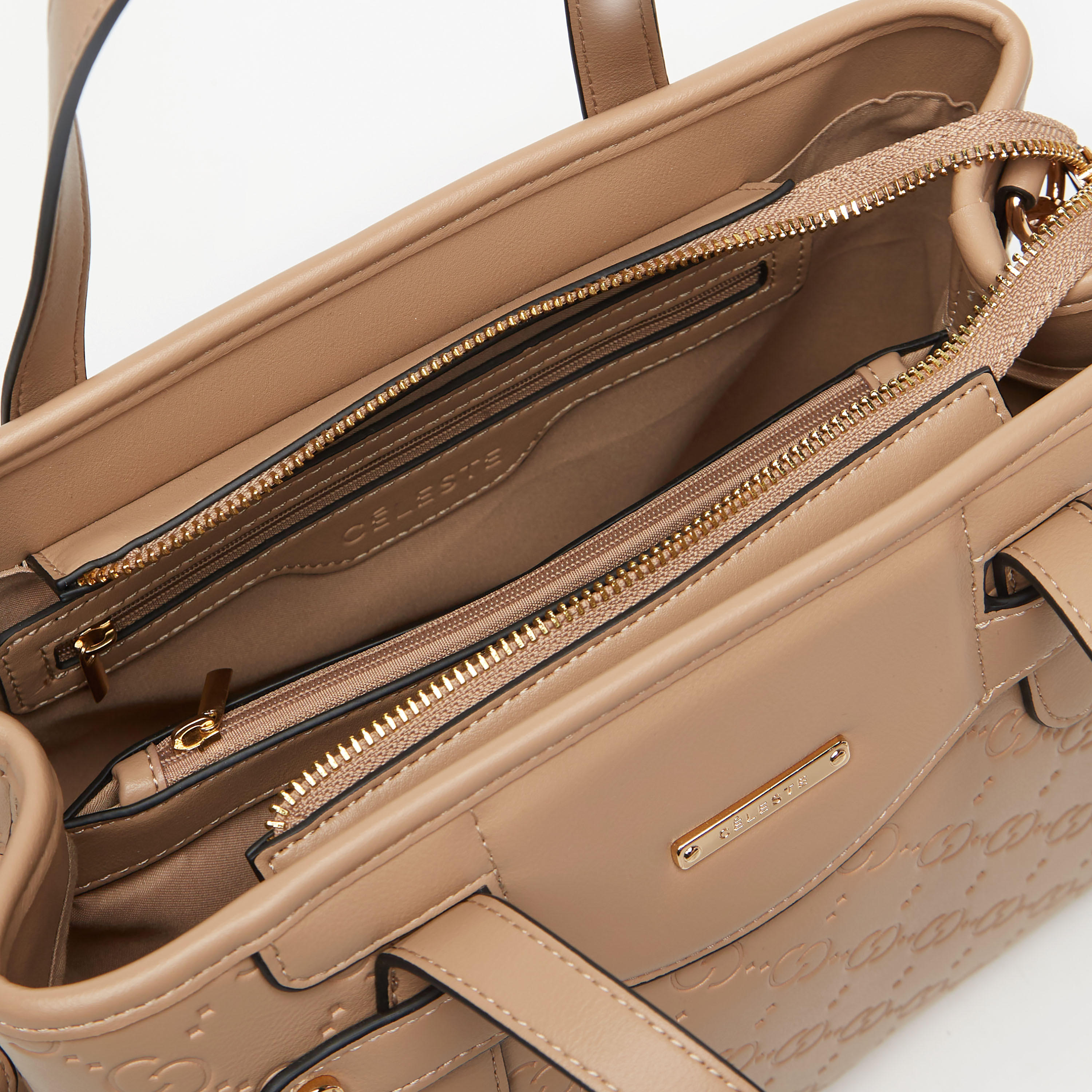 Celeste Monogram Embossed Tote Bag-women-bagsandwallets-handbags-image-5