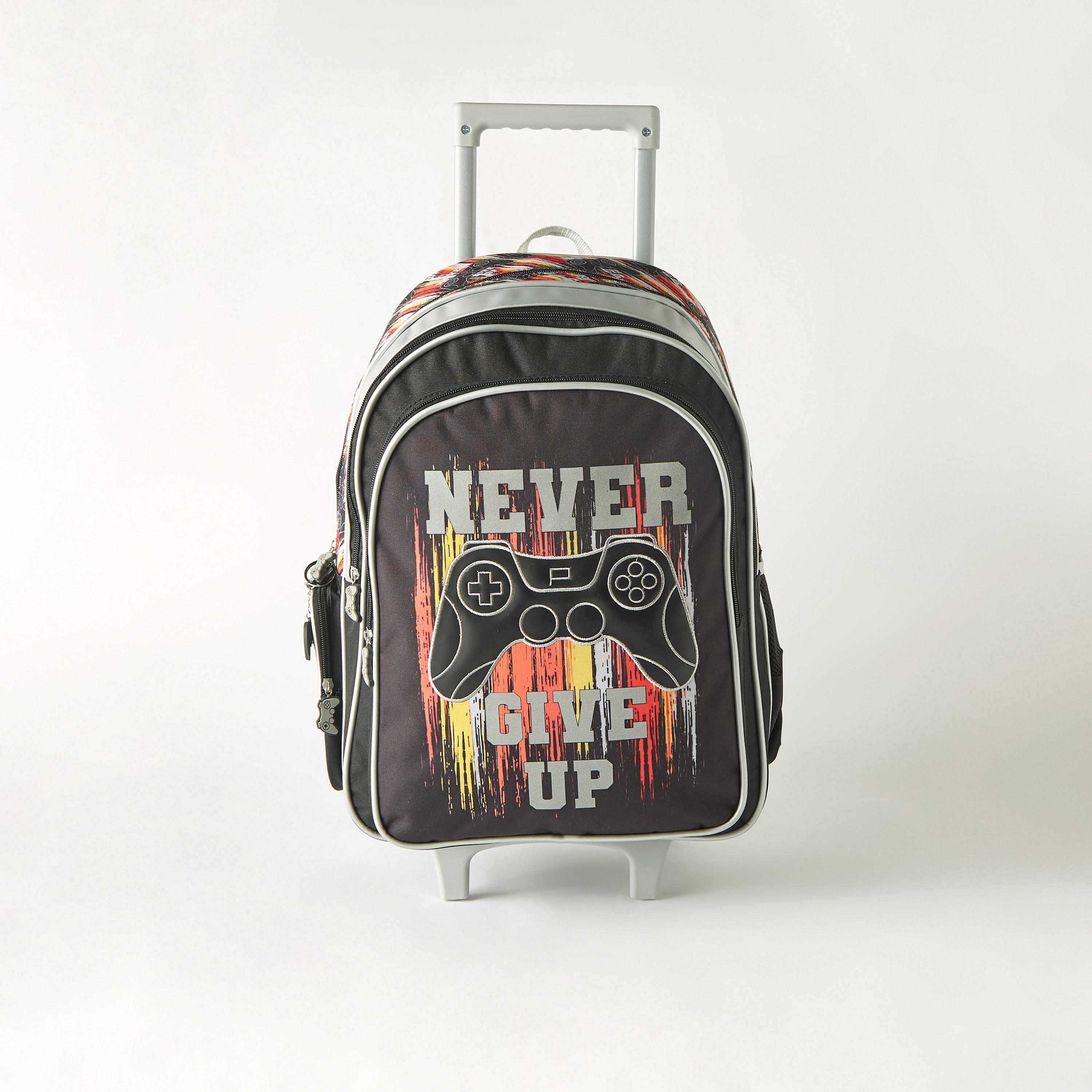 SAMI STUDIO Graphic Game Print 18-inch Trolley Backpack with Wheels - 33x14x45 cms 1-Year Warranty-school-bagsandbackpacks-trolleybags-image-2