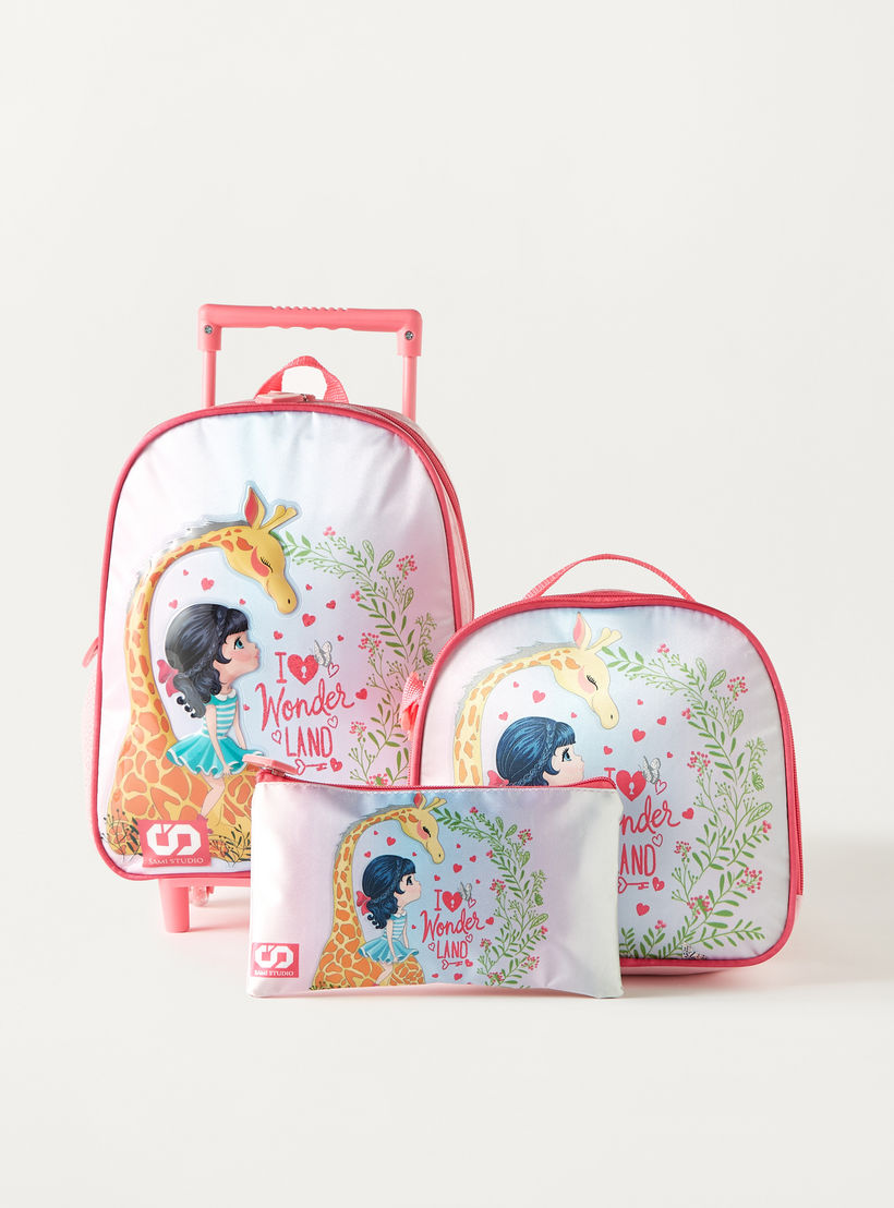 SAMI STUDIO Printed 12-inch Trolley Backpack with Lunch Bag & Pencil Pouch - 1-Year Warranty-school-bagsandbackpacks-sets-image-3