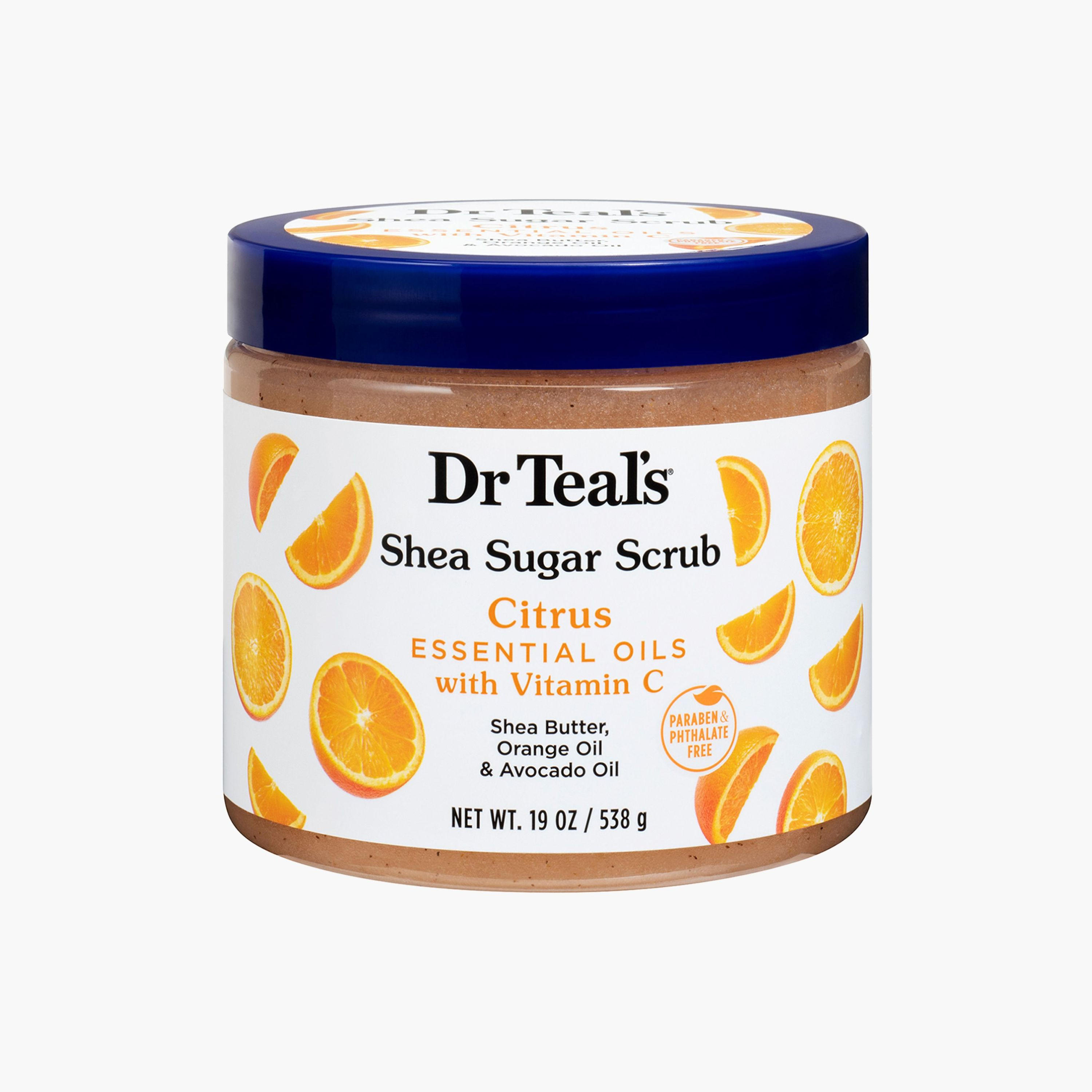 مقشر للجسم بالحمضيات والشيا والسكر من دكتور تيلز - 538 جم-beautyandpersonalcare-bathandbody-bathandshower-scrubs-image-1