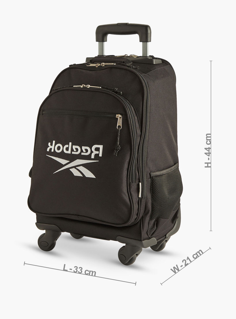 Reebok Logo Print Convertible Trolley Backpack - 33x44x21 cms 2-Year Warranty-school-bagsandbackpacks-trolleybags-image-2