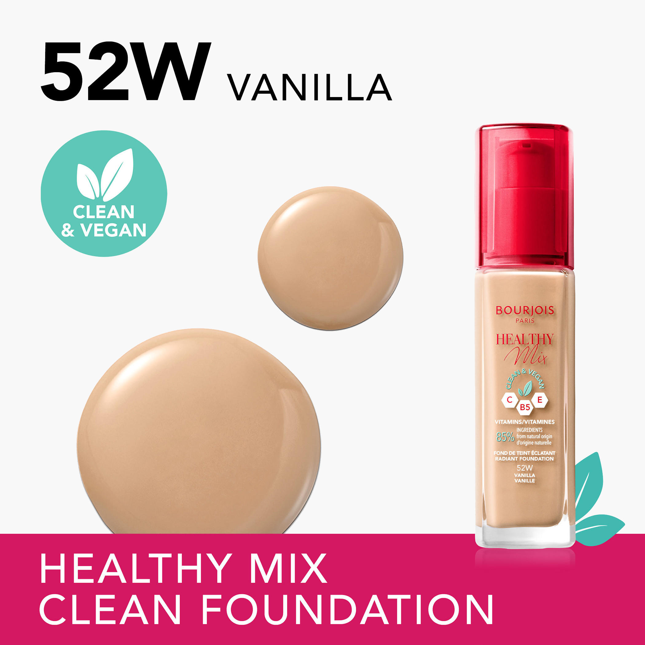 كريم أساس هيلثي ميكس كلين من بورجوا - 30 مل-beautyandpersonalcare-makeup-face-foundations-image-2