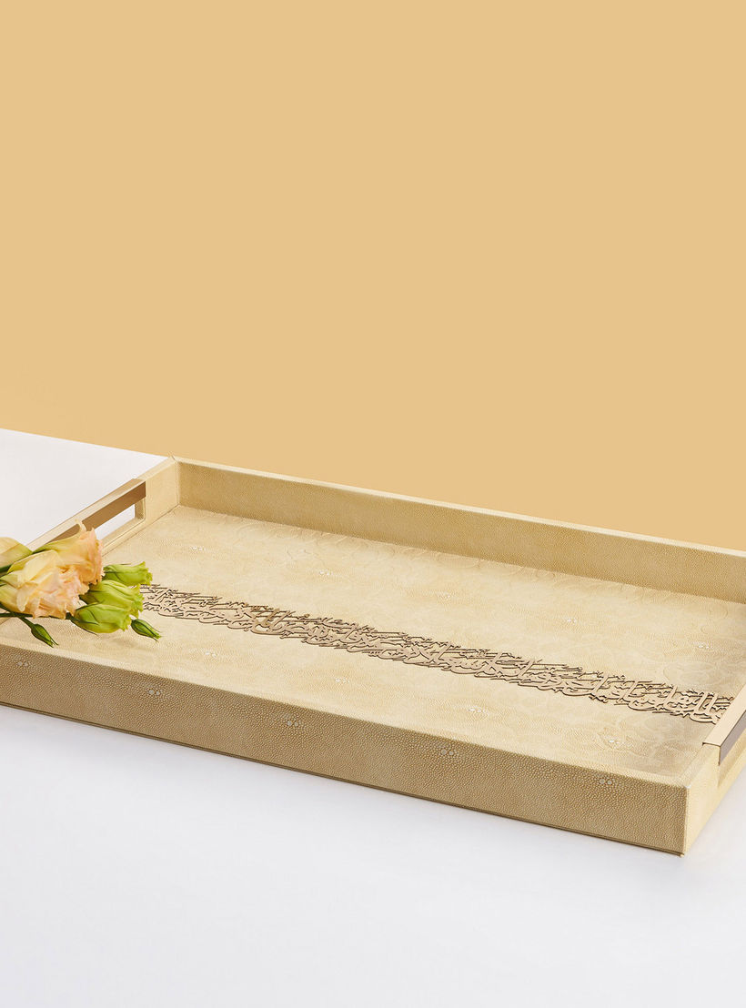 Embellished Leather Decorative Tray-household-dining-serveware-servingtrays-image-1