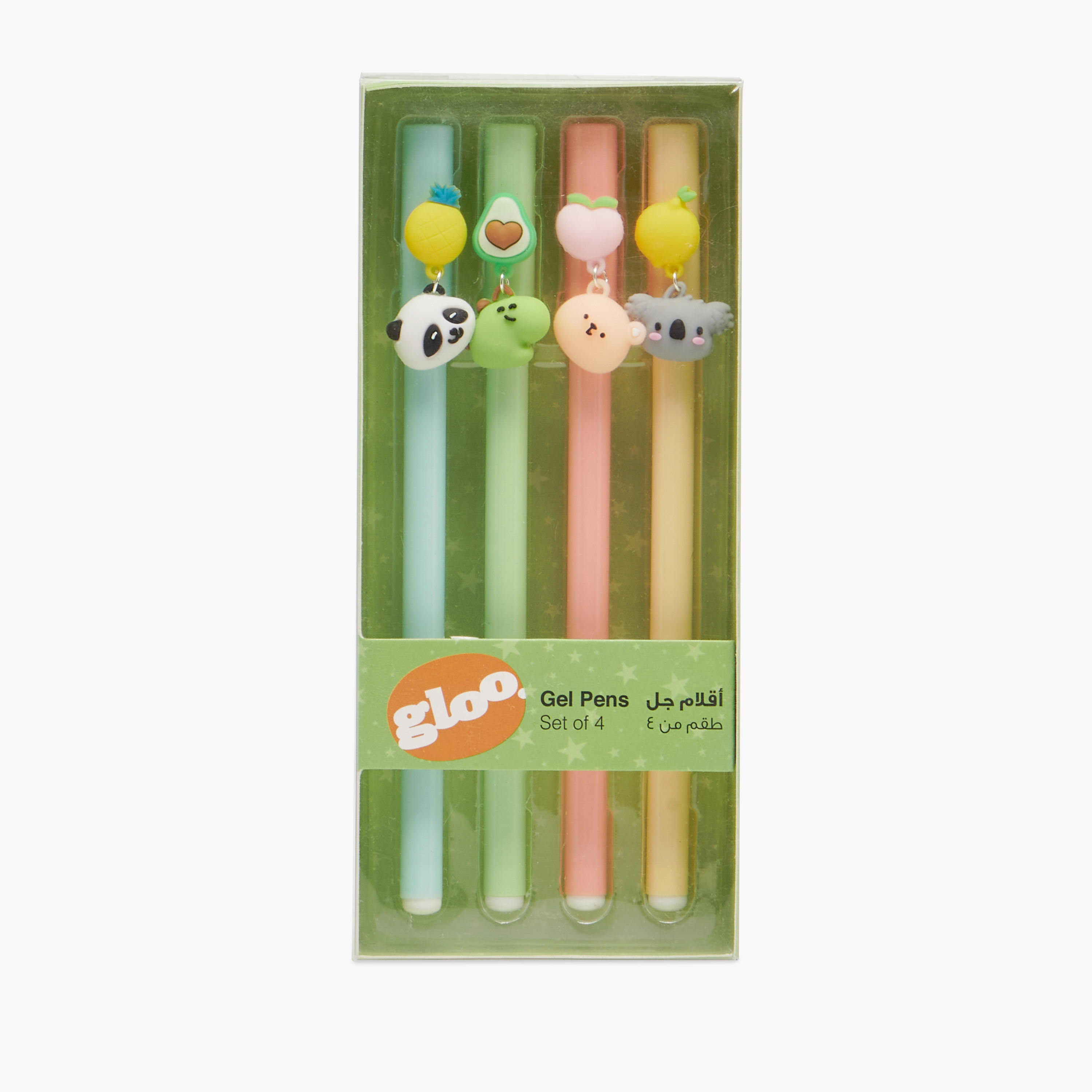 طقم أقلام بـ4 قطع بتفاصيل زخارف من جلو-school-stationery-pensandpencils-image-6