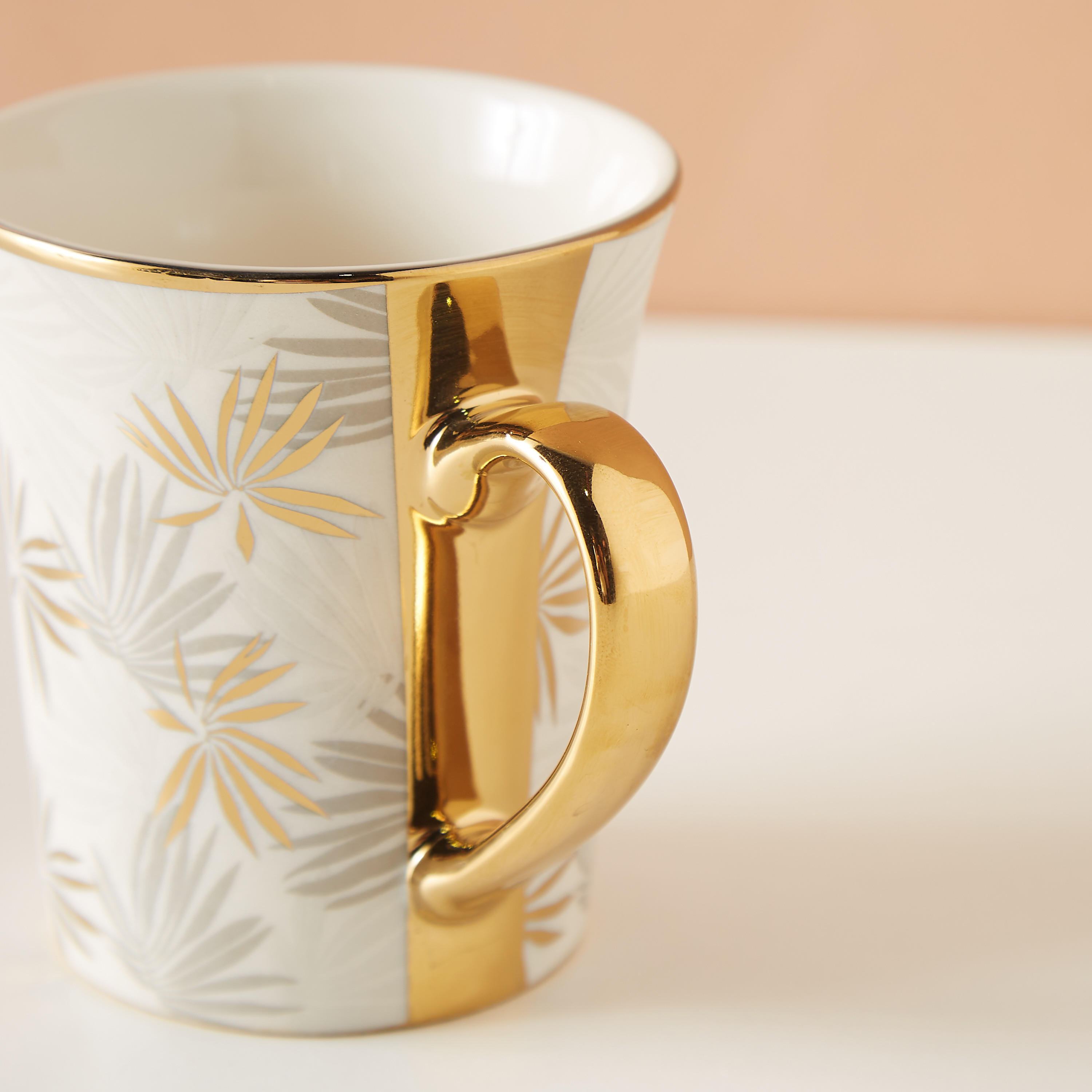 All-Over Leaf Print Bone China Mug - 300 ml-household-dining-teaandcoffee-mugsandcups-image-3