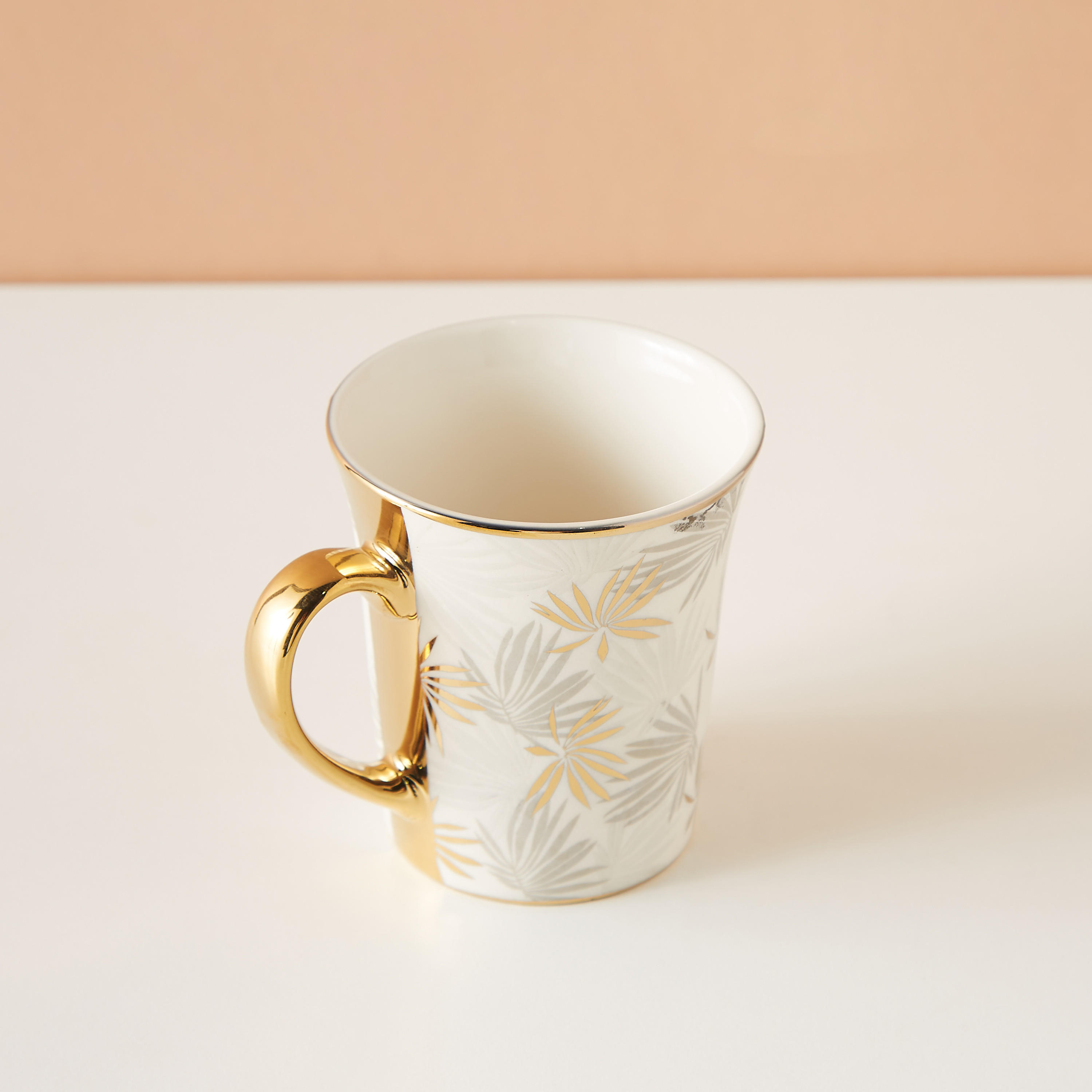 All-Over Leaf Print Bone China Mug - 300 ml-household-dining-teaandcoffee-mugsandcups-image-4