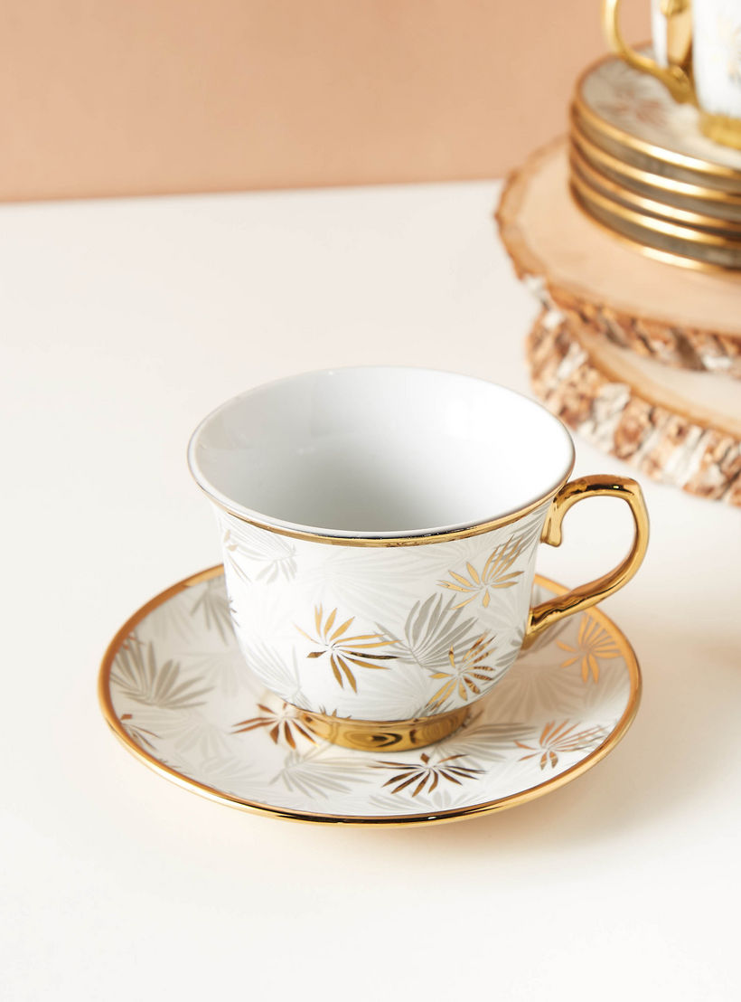 Floral Print 13-Piece Cup and Saucer Set-household-dining-teaandcoffee-teaandcoffeesets-image-4
