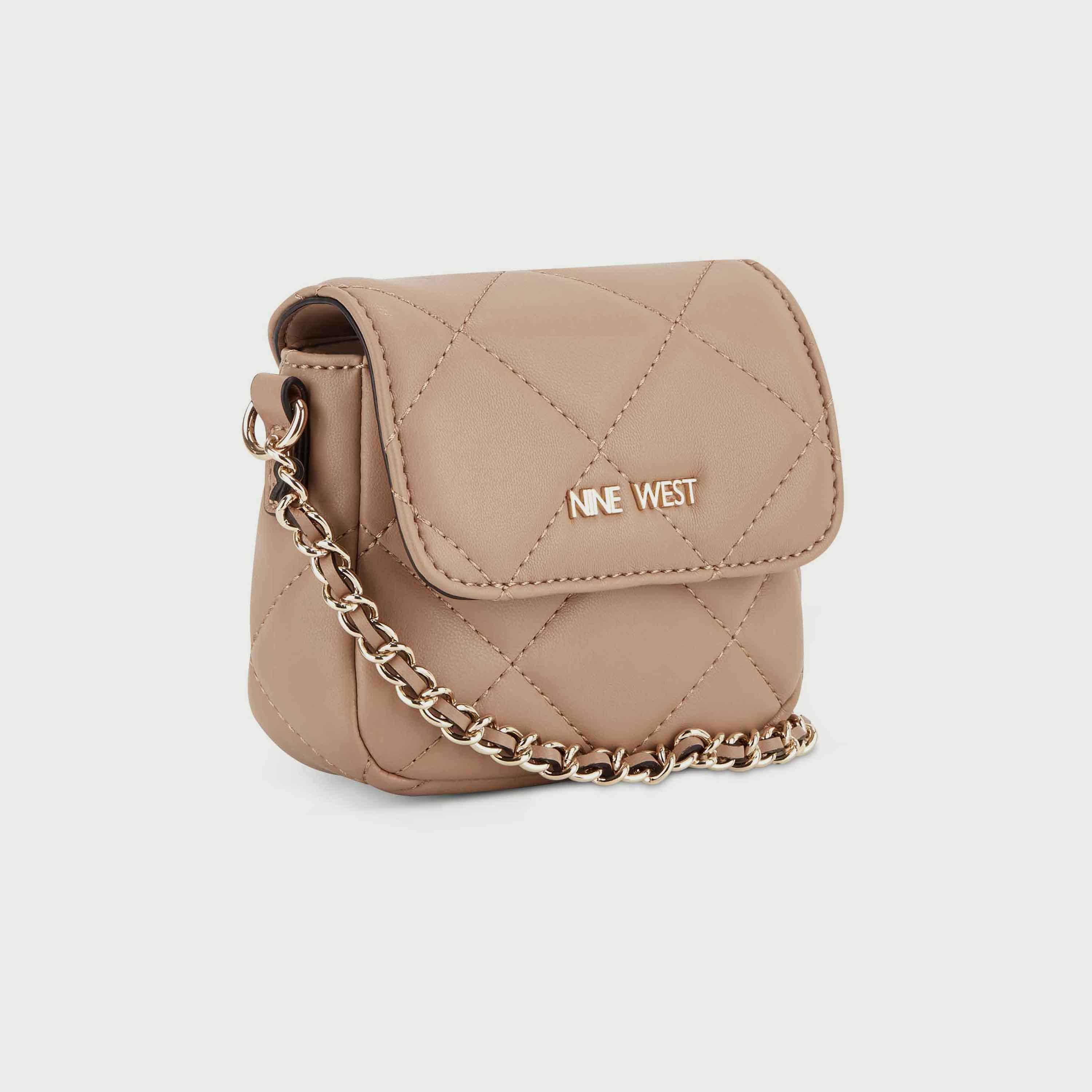 Nine West Crescent Quilted Crossbody Bag with Zip Closure and Strap in Beige-women-bagsandwallets-handbags-image-2