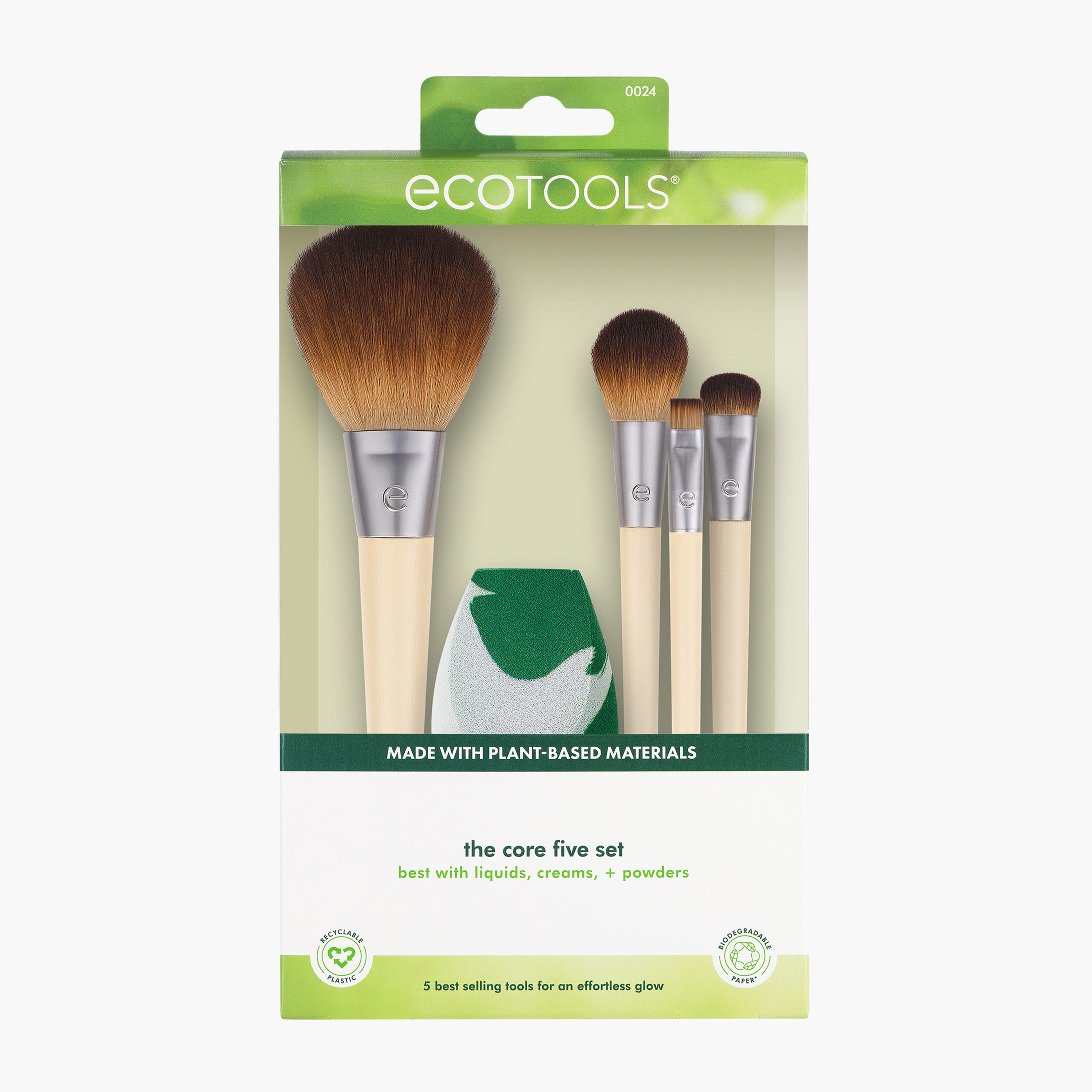 طقم إسفنج وفرش مكياج 5 قطع من إيكوتولز-beautyandpersonalcare-makeup-brushesandaccessories-brushes-image-1