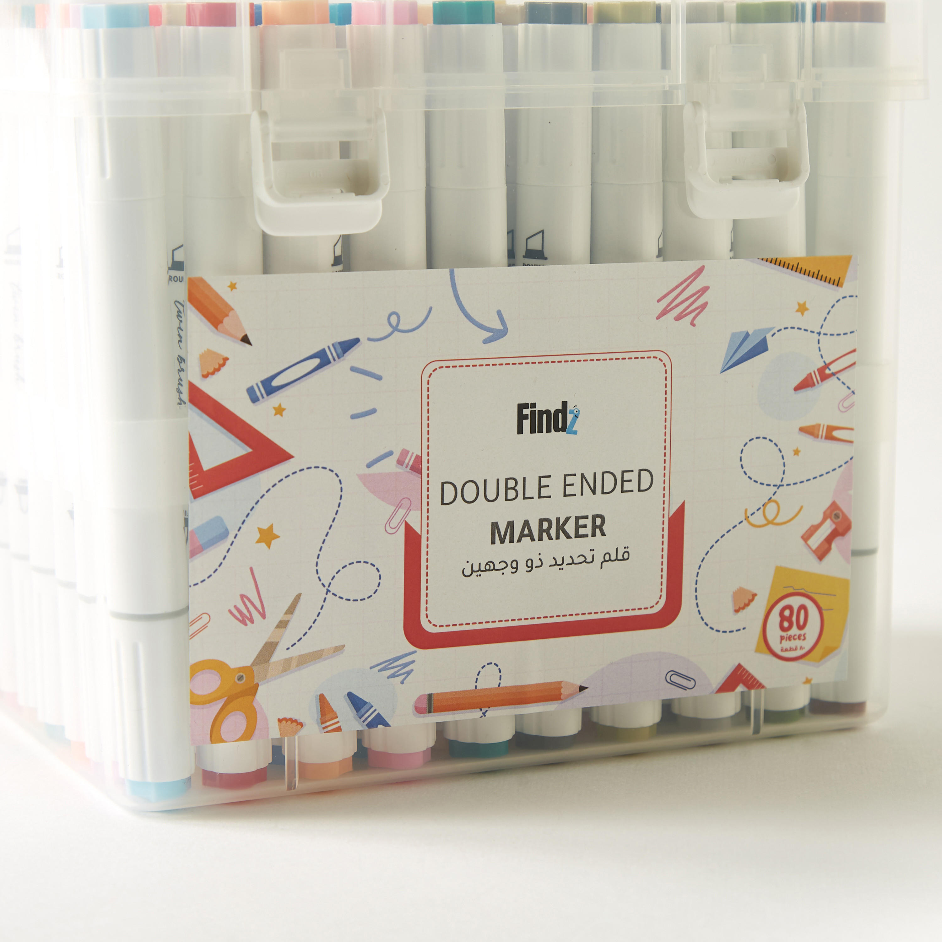 طقم أقلام ماركر 80 قطعة من فايندز-school-stationery-pensandpencils-image-2