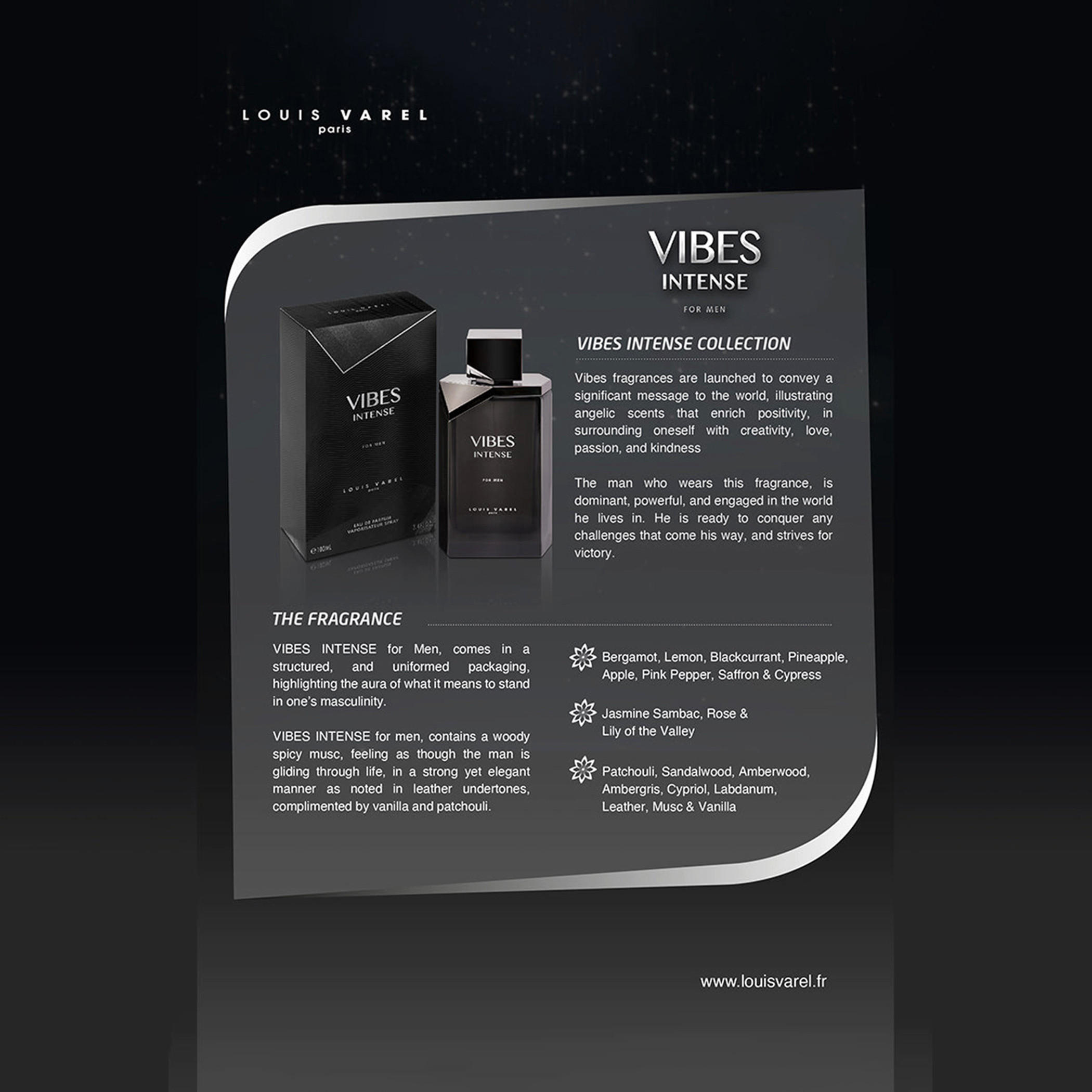 Louis Varel Vibes Intense Eau De Parfum for Men - 100 ml-beautyandpersonalcare-fragrance-men-image-3