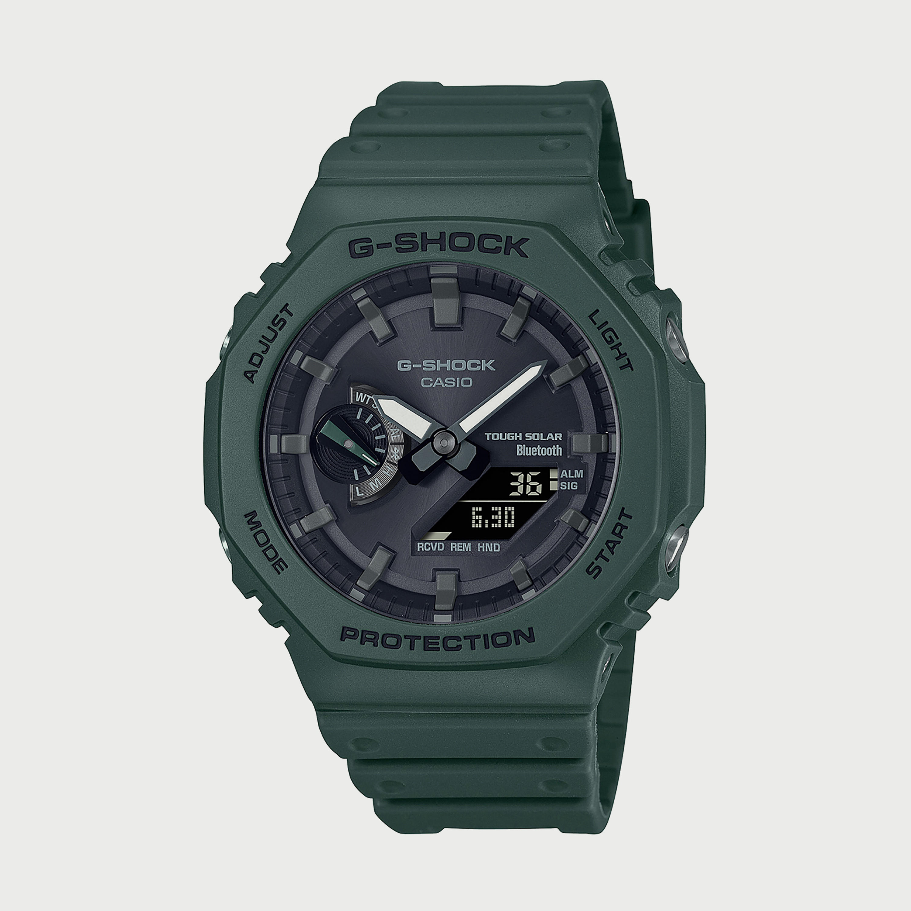 G Shock Men's Green Analog-Digital Carbon Watch GA-B2100-3ADR | 46 MM-men-watchesandjewellery-watches-image-1