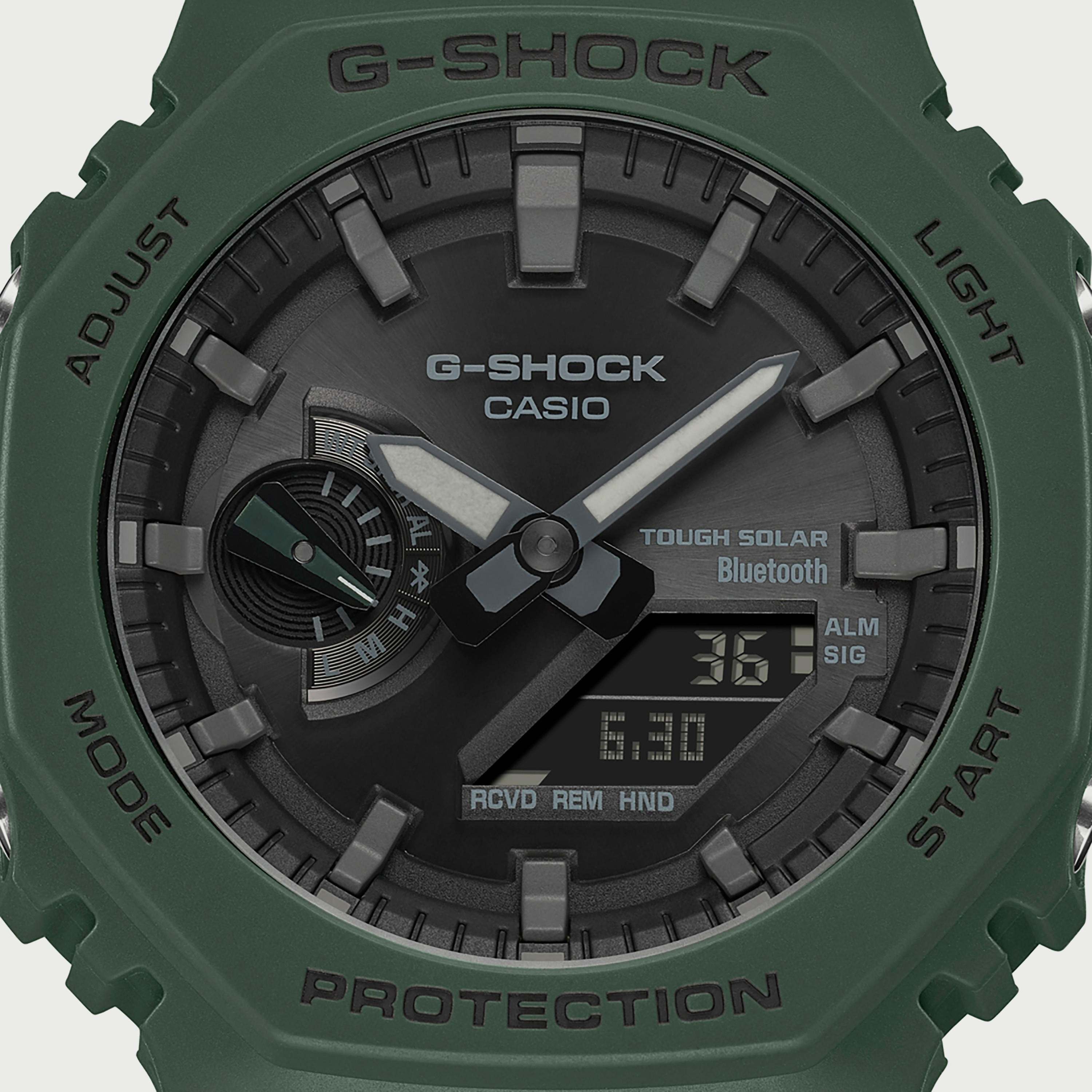G Shock Men's Green Analog-Digital Carbon Watch GA-B2100-3ADR | 46 MM-men-watchesandjewellery-watches-image-4