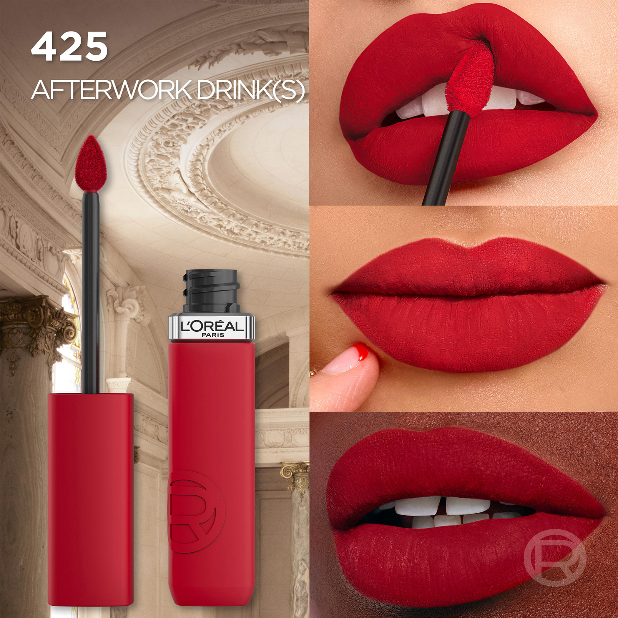 أحمر شفاه سائل مطفي إنفيليبل من لوريال باريس-beautyandpersonalcare-makeup-lips-liquidlipsticks-image-5