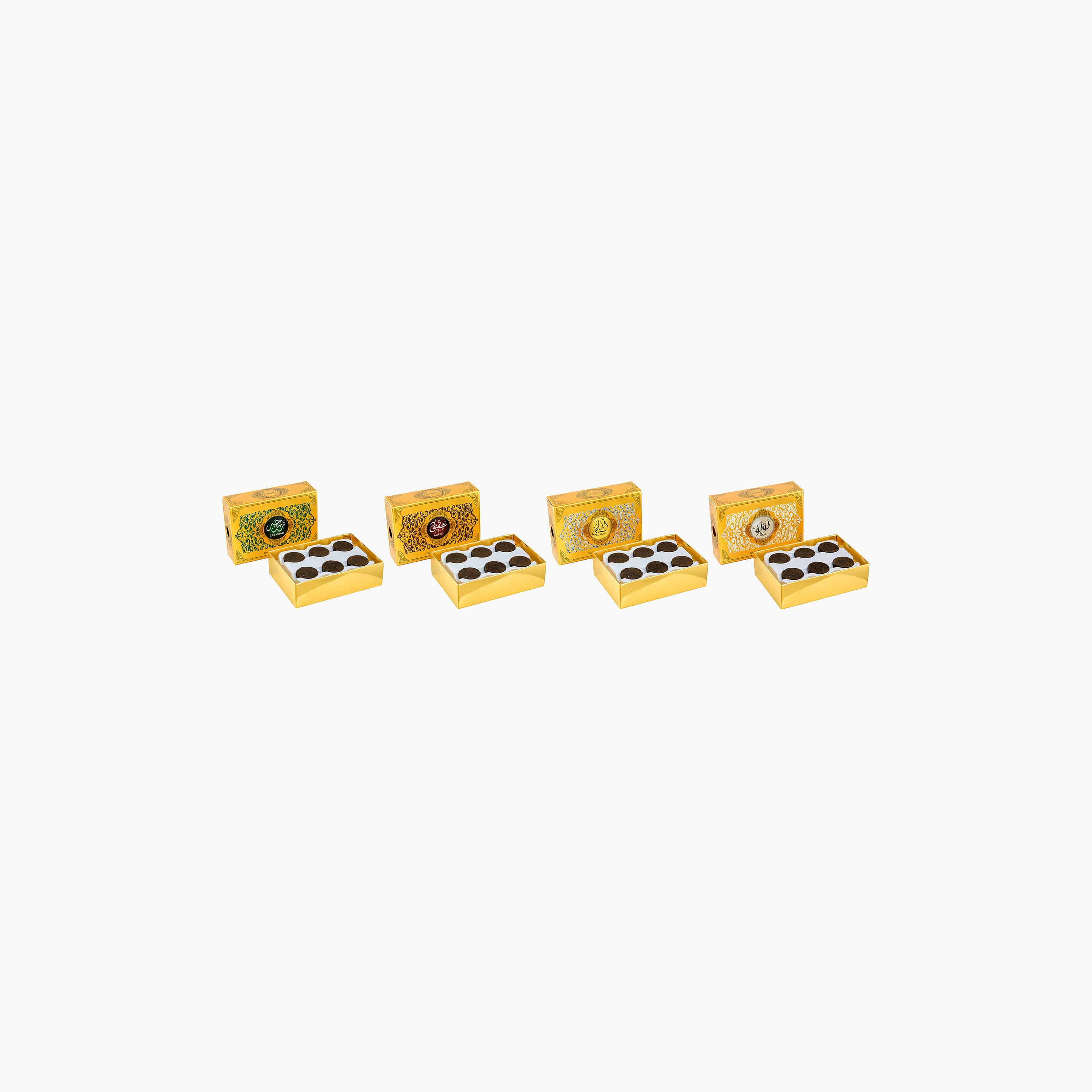 Hamidi Luxury Al Mas Hamidi Tablet Bakhoor - Set of 12-household-homefragrance-potpourri-image-3