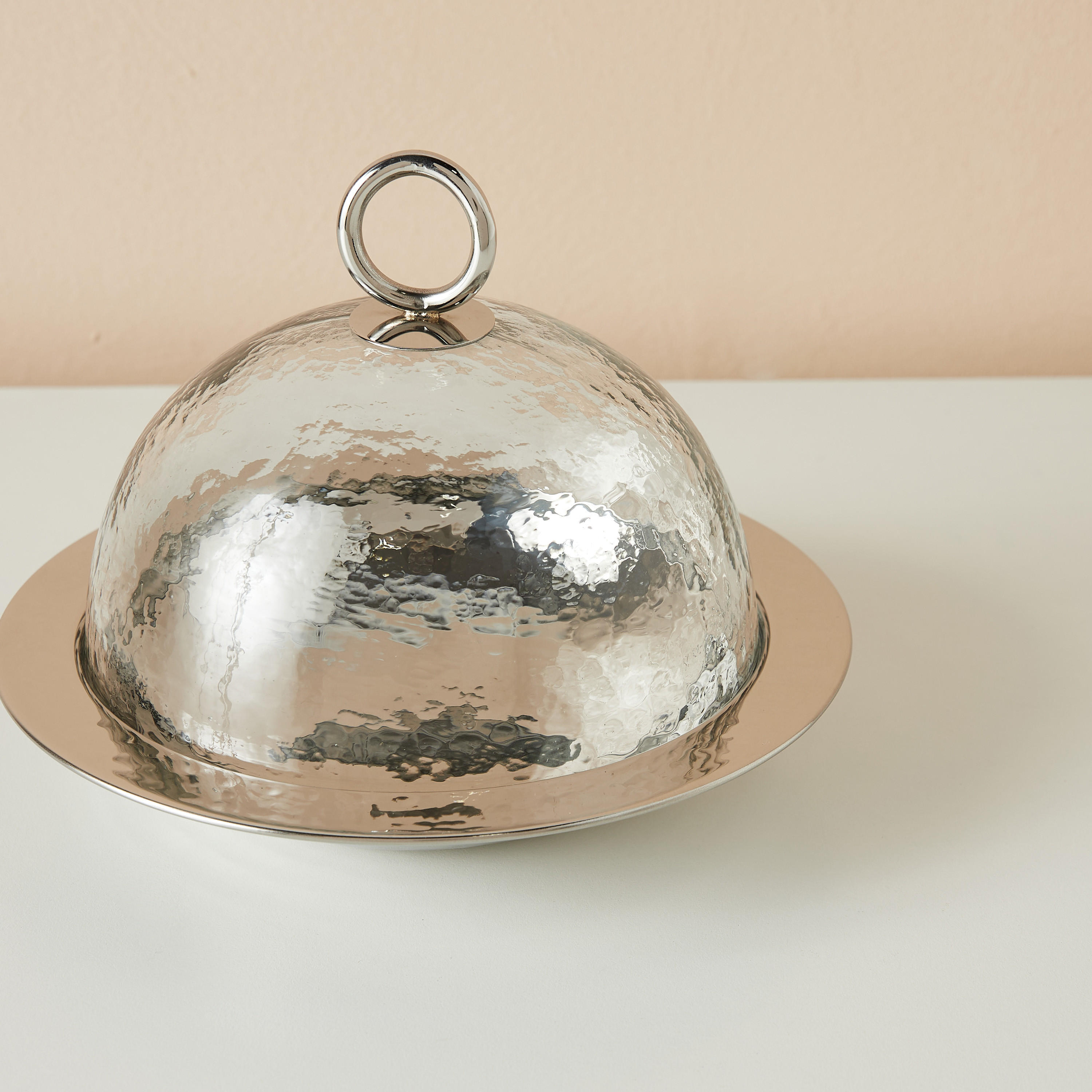 Metal Bowl with Glass Dome - 21x14 cms-household-dining-dinnerware-bowls-image-3