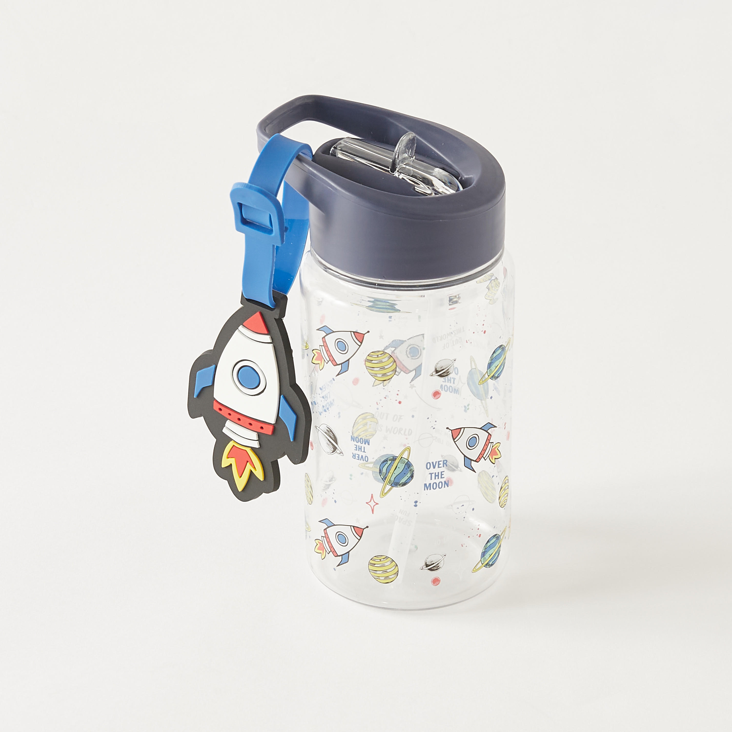 Manna Rocket Print Sipper Water Bottle with Tag - 444 ml-school-waterbottles-image-2
