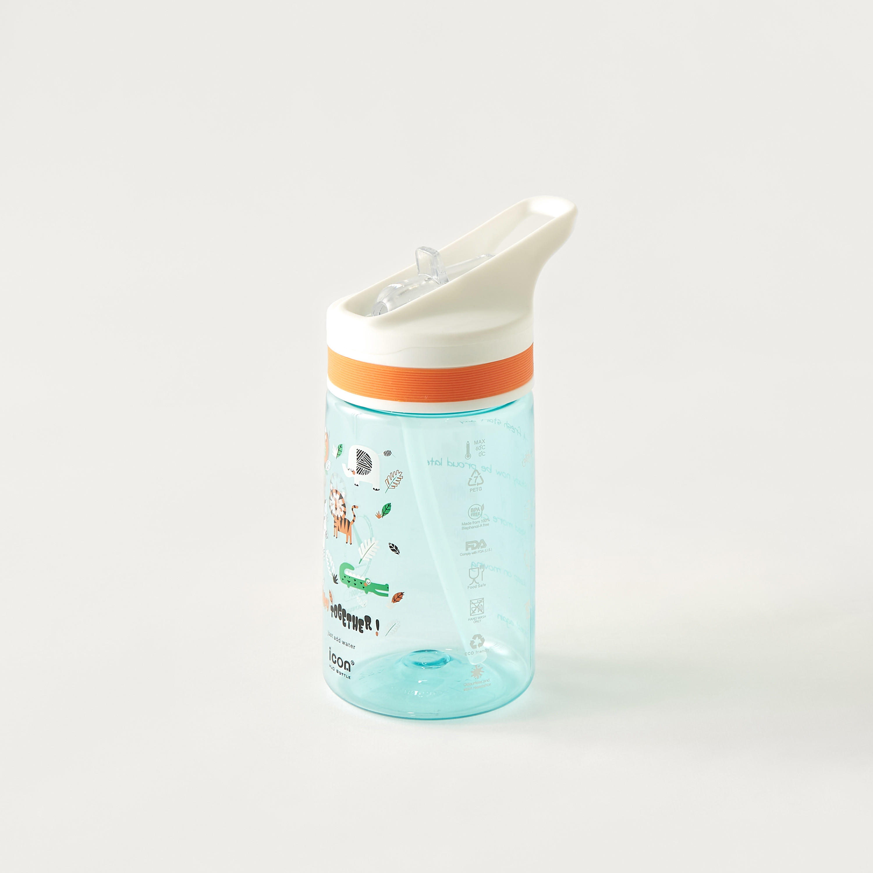 icon Printed Sipper Water Bottle - 400 ml-household-dining-drinkserveware-bottles-image-2