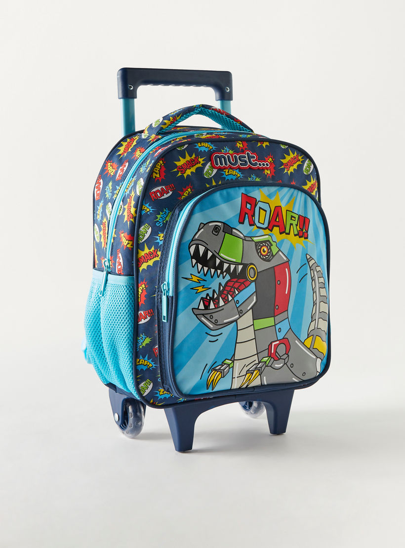 Must 3-Piece Dinosaur Graphic Print 12-inch Trolley Backpack Set - 2-Year Warranty-school-bagsandbackpacks-sets-image-3