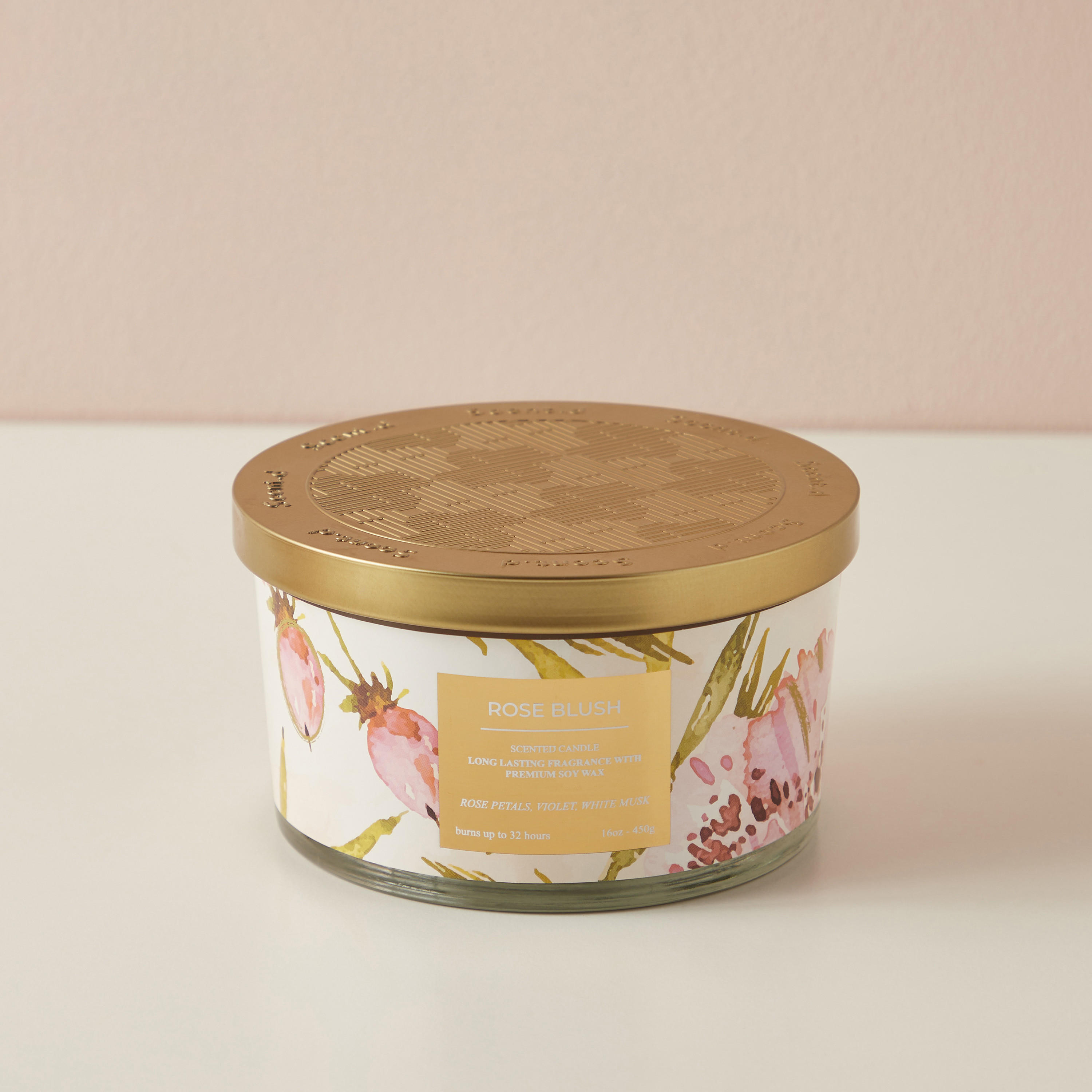 جرة شمع 3 فتلات روز بلش من سينت.د - 450 جرام-household-homefragrance-candles-image-2