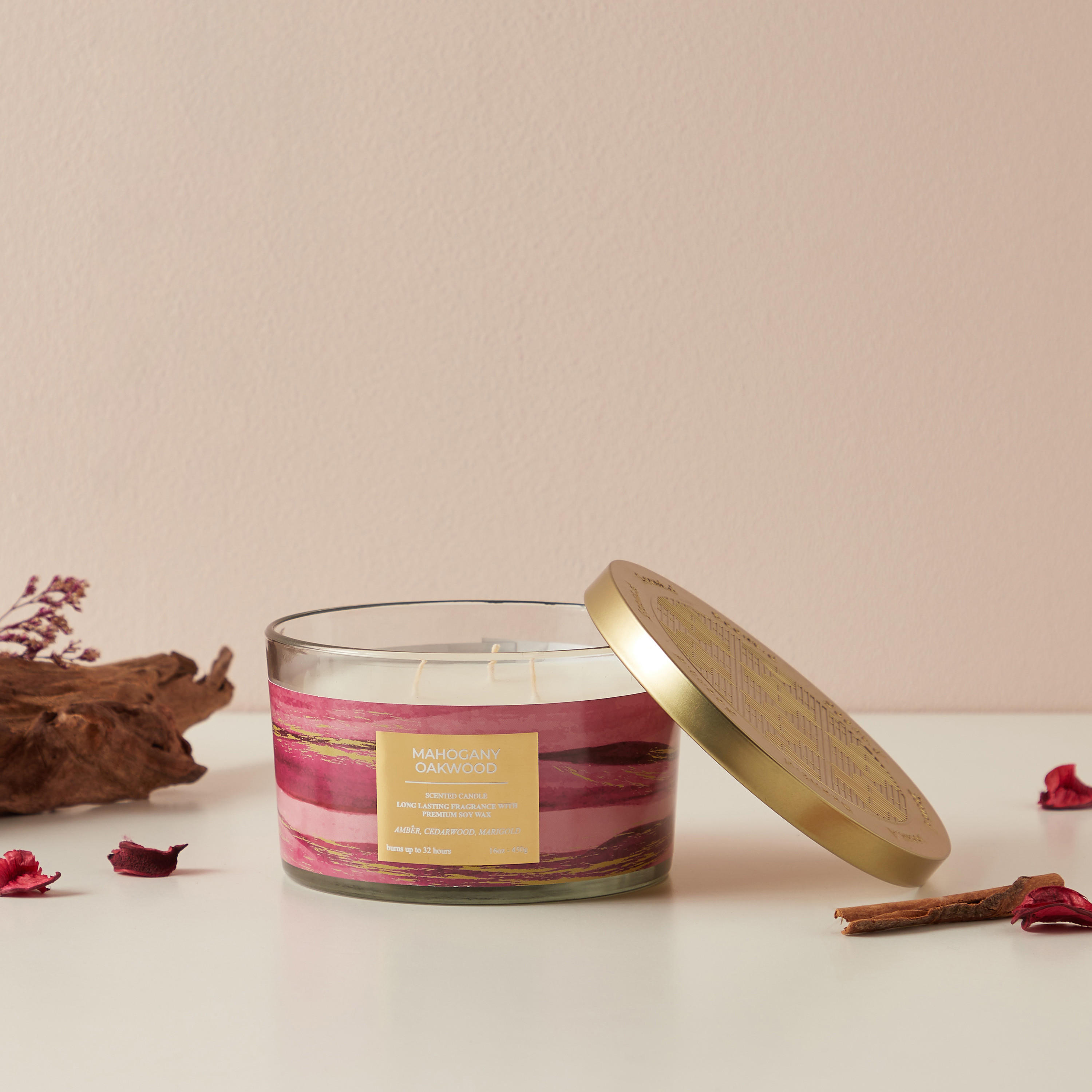 Scent.d Fresh Cotton 3-Wick Jar Candle - 450 gms-household-homefragrance-candles-image-1