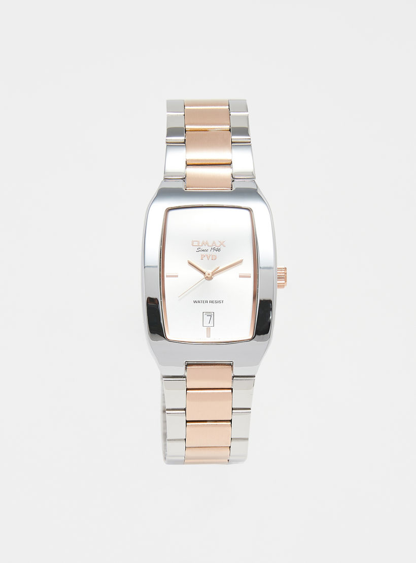 Omax Men's Silver and Gold Analog Wrist Watch-men-watchesandjewellery-watches-image-1