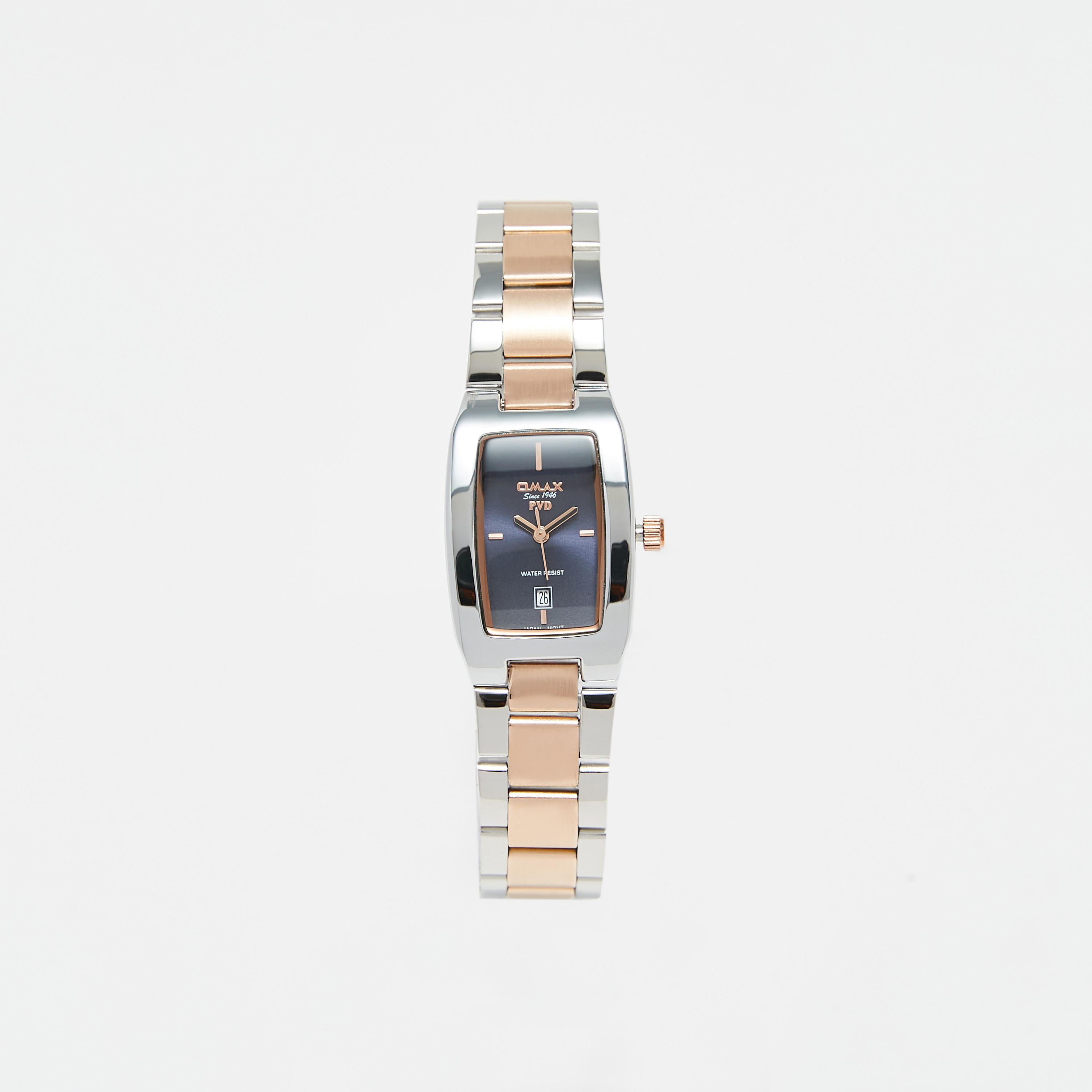 ساعة يد تناظرية فضية وذهبية بسوار ستانلس ستيل للنساء من أوماكس - 00CFD024N002-women-watchesandjewellery-watches-image-5