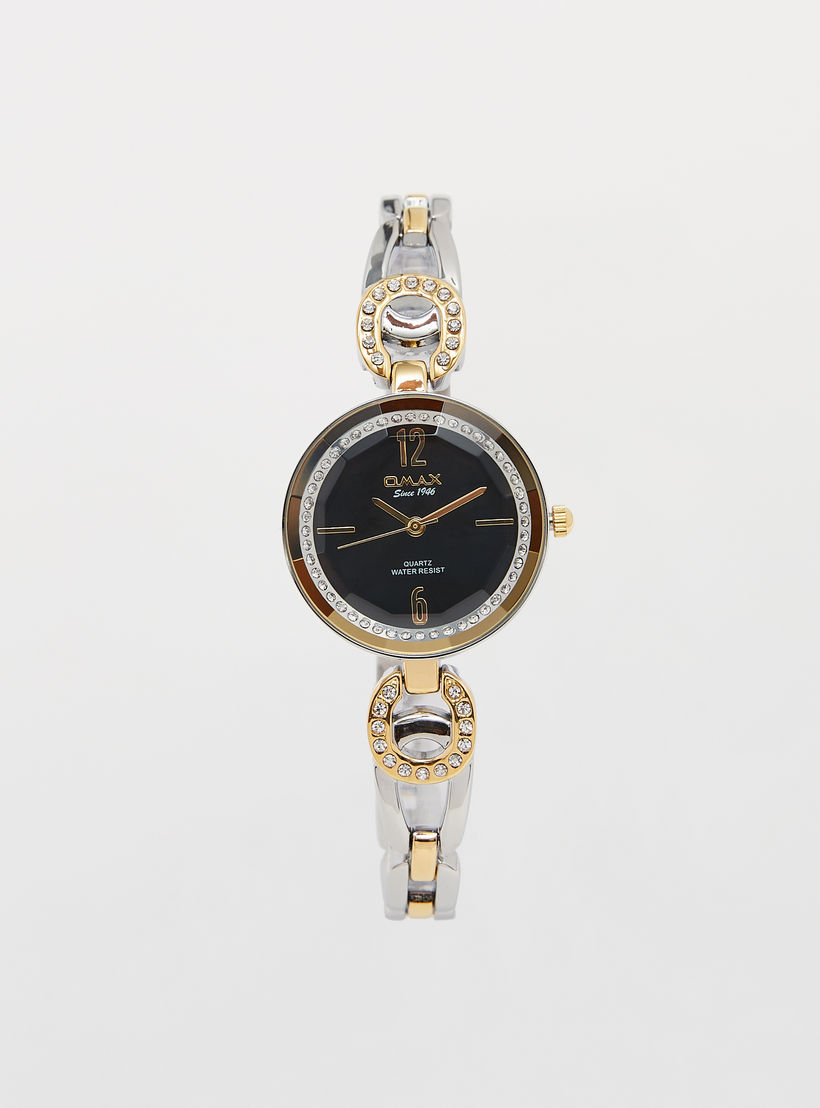Omax Women's Silver and Gold Analog Wrist Watch-women-watchesandjewellery-watches-image-1