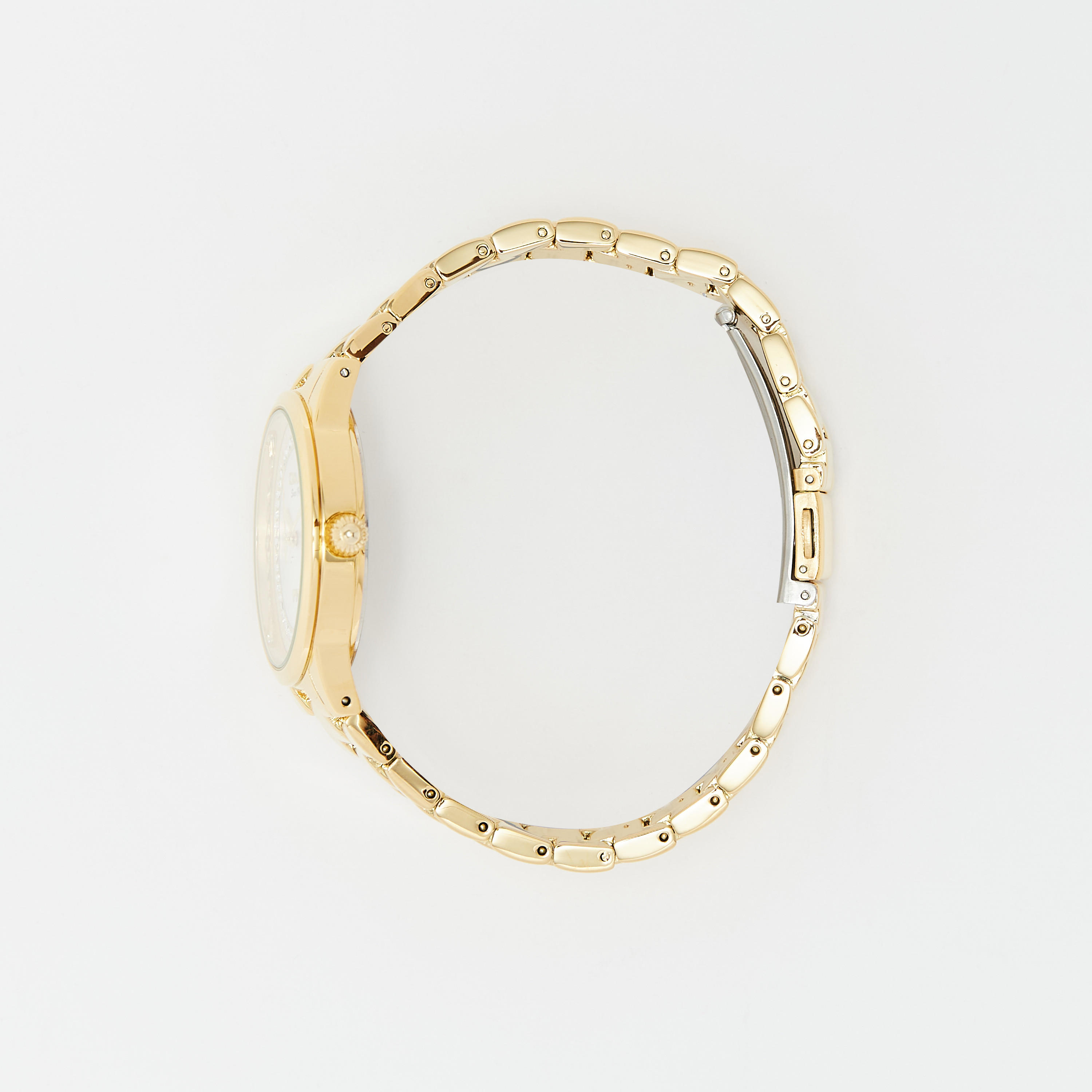  00PR0013QB11 - ساعة انالوج من اوماكس للرجال بمينا ذهبي مع سوار اسود-women-watchesandjewellery-watches-image-2