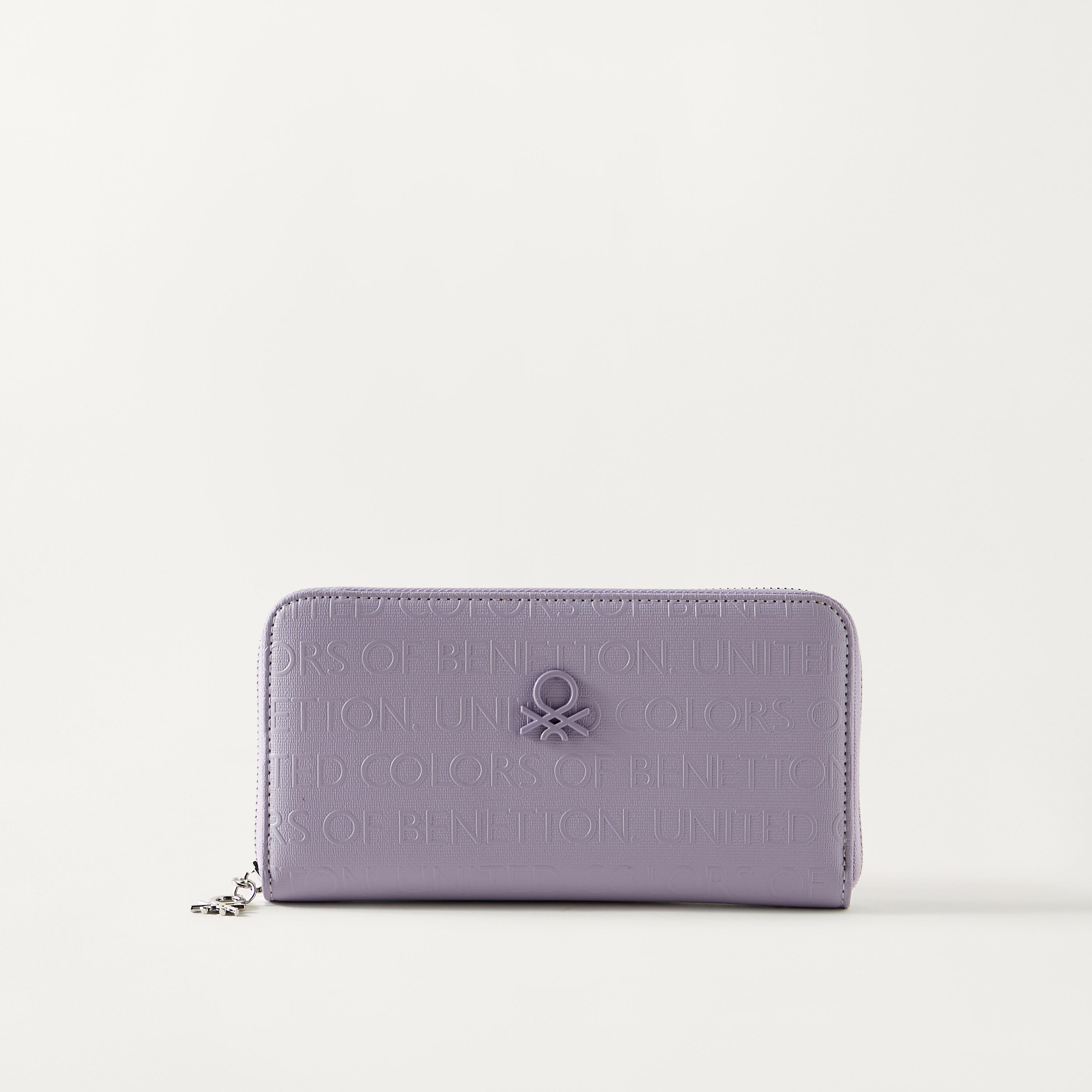 United Colors of Benetton All-Over Logo Embossed Zip Around Wallet-women-bagsandwallets-wallets-image-1